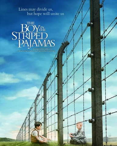 پسری در پیژامه راه راه