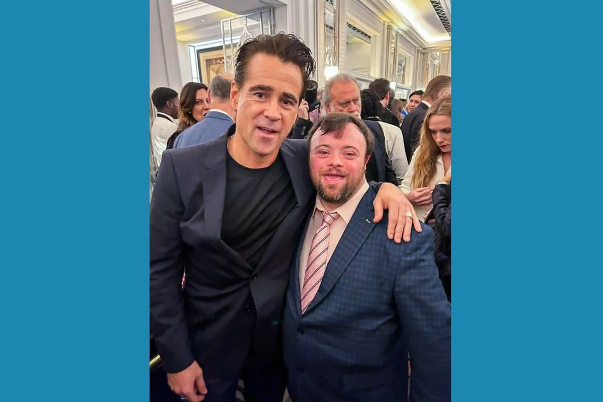 Colin Farrell and James Martin at an event for An Irish Goodbye (2022)