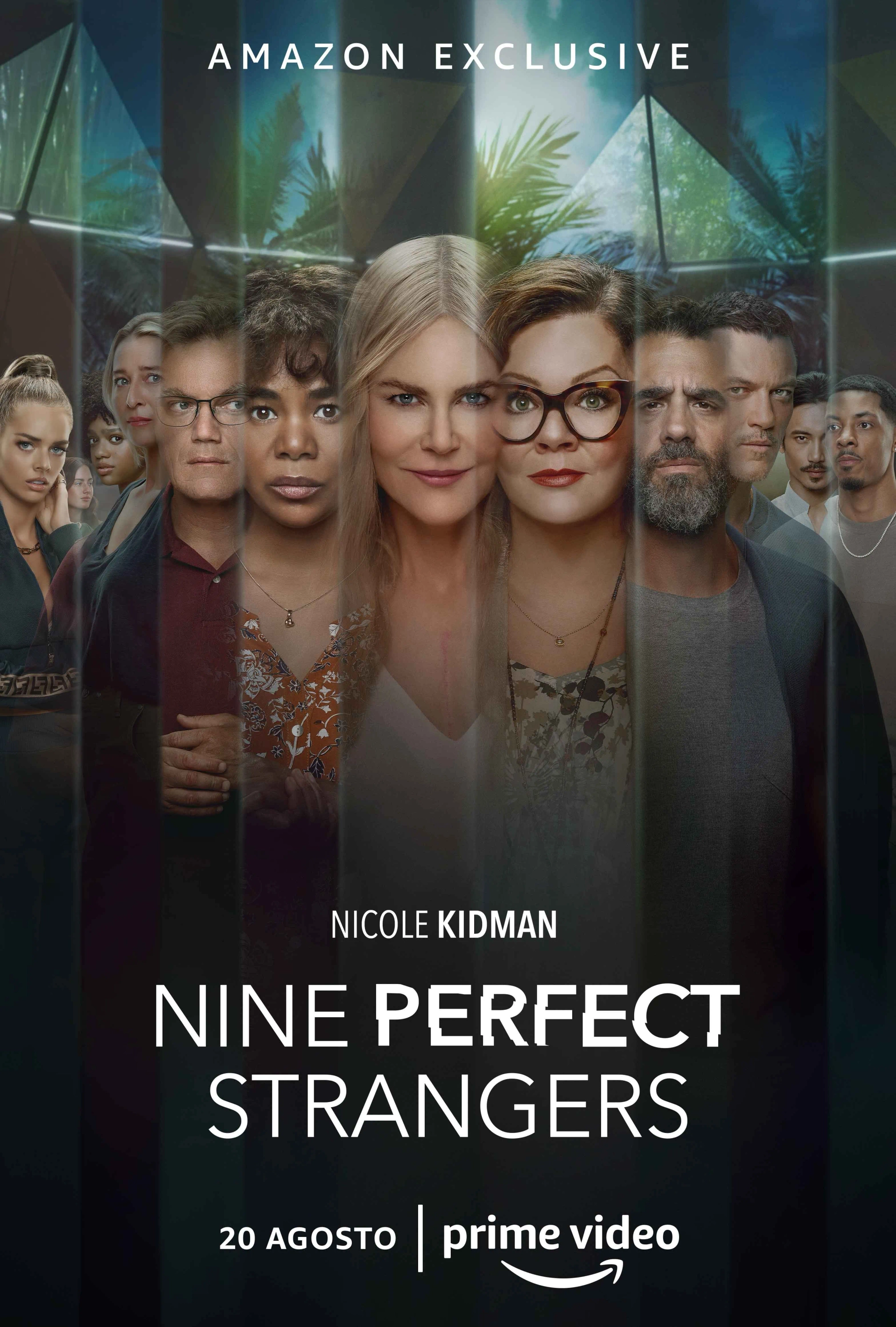 Nicole Kidman, Bobby Cannavale, Regina Hall, Asher Keddie, Melissa McCarthy, Michael Shannon, Luke Evans, Tiffany Boone, Grace Van Patten, Samara Weaving, Manny Jacinto, and Melvin Gregg in Nine Perfect Strangers (2021)