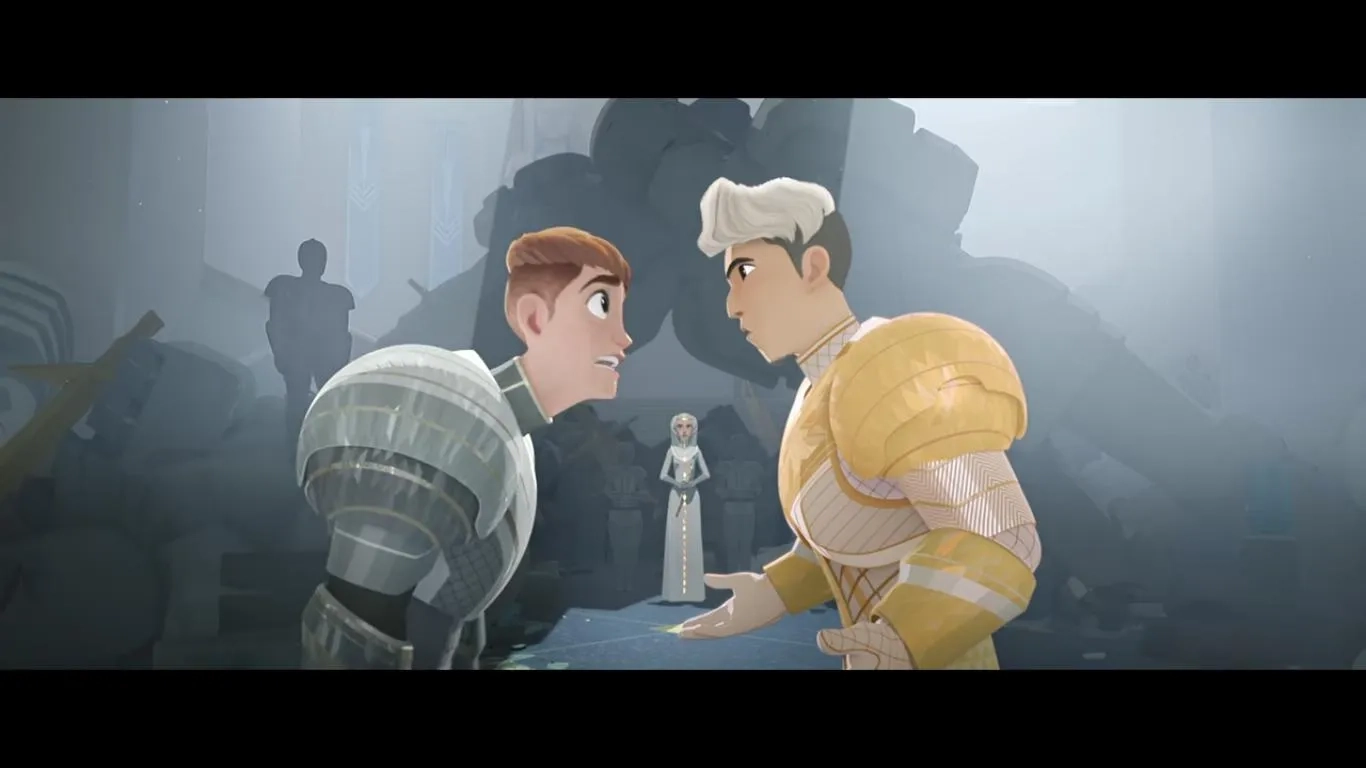 Frances Conroy, Beck Bennett, and Eugene Lee Yang in Nimona (2023)