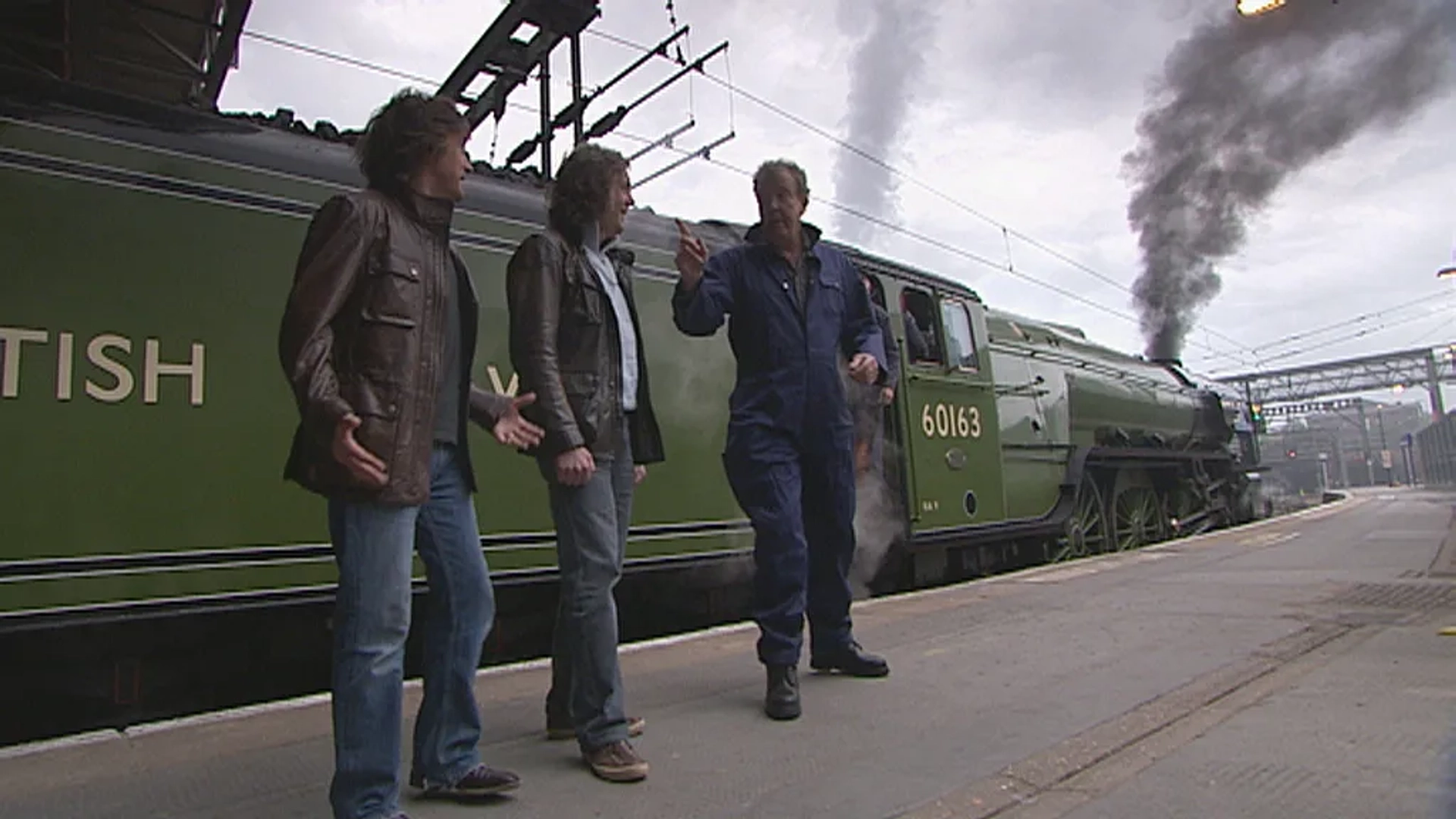 Jeremy Clarkson, James May, and Richard Hammond in Top Gear (2002)