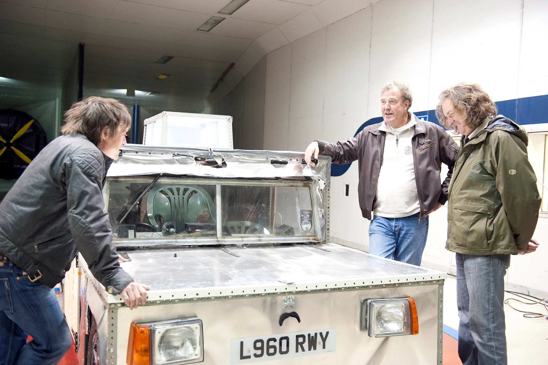 Jeremy Clarkson, James May, and Richard Hammond in Top Gear (2002)