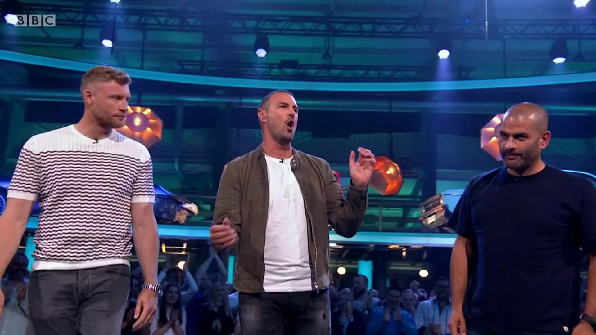 Chris Harris, Paddy McGuinness, and Andrew Flintoff in Top Gear: A Tribute To Sabine Schmitz (2021)