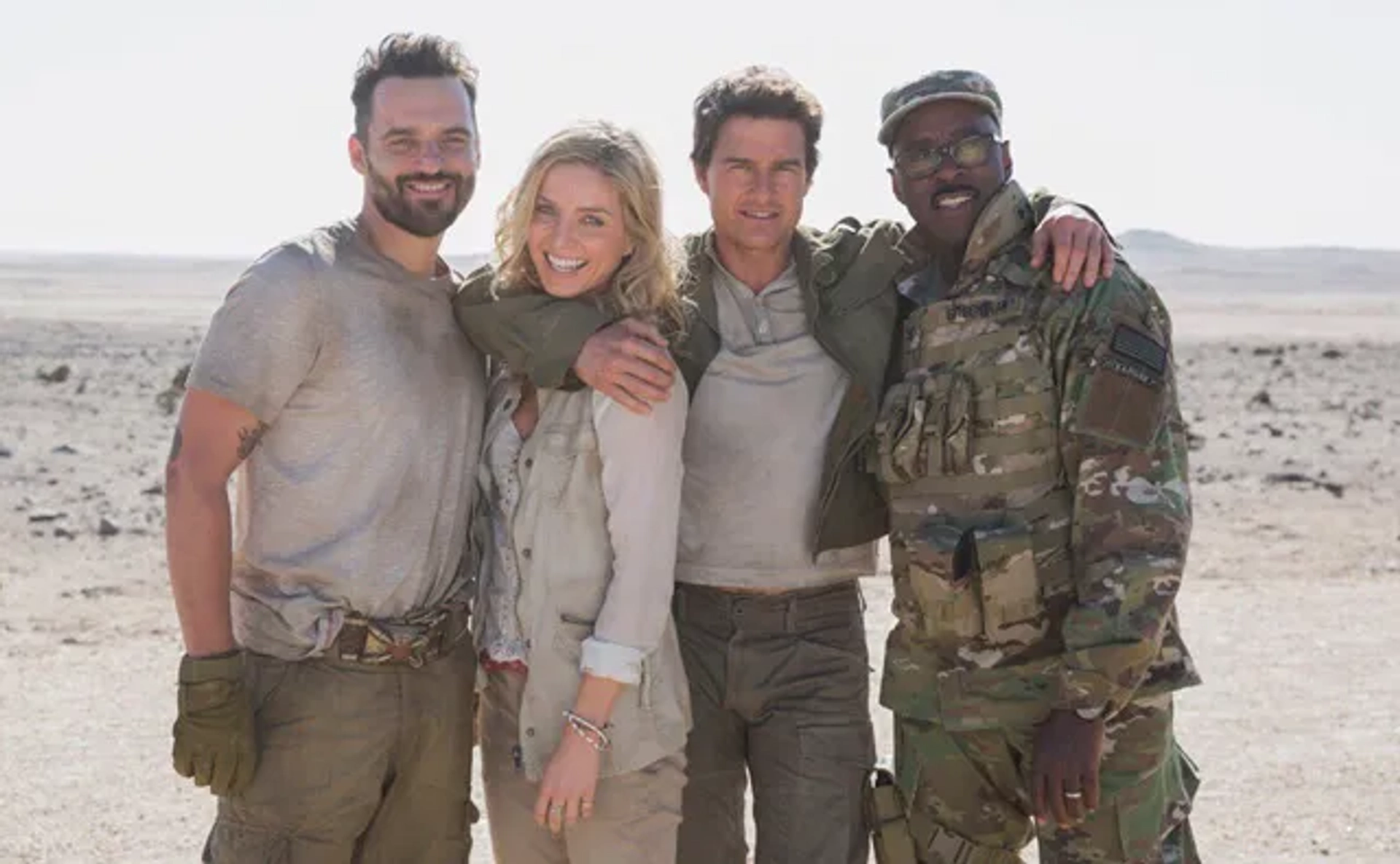 Tom Cruise, Courtney B. Vance, Annabelle Wallis, and Jake Johnson in The Mummy (2017)