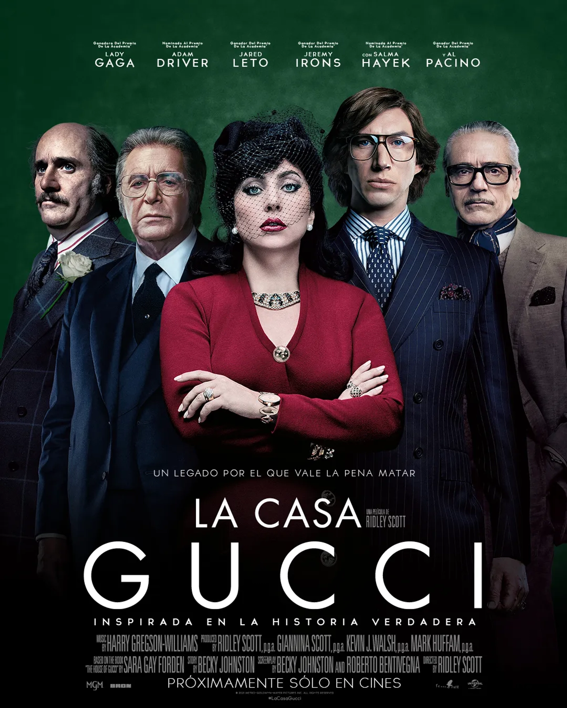 Al Pacino, Jeremy Irons, Jared Leto, Lady Gaga, and Adam Driver in House of Gucci (2021)