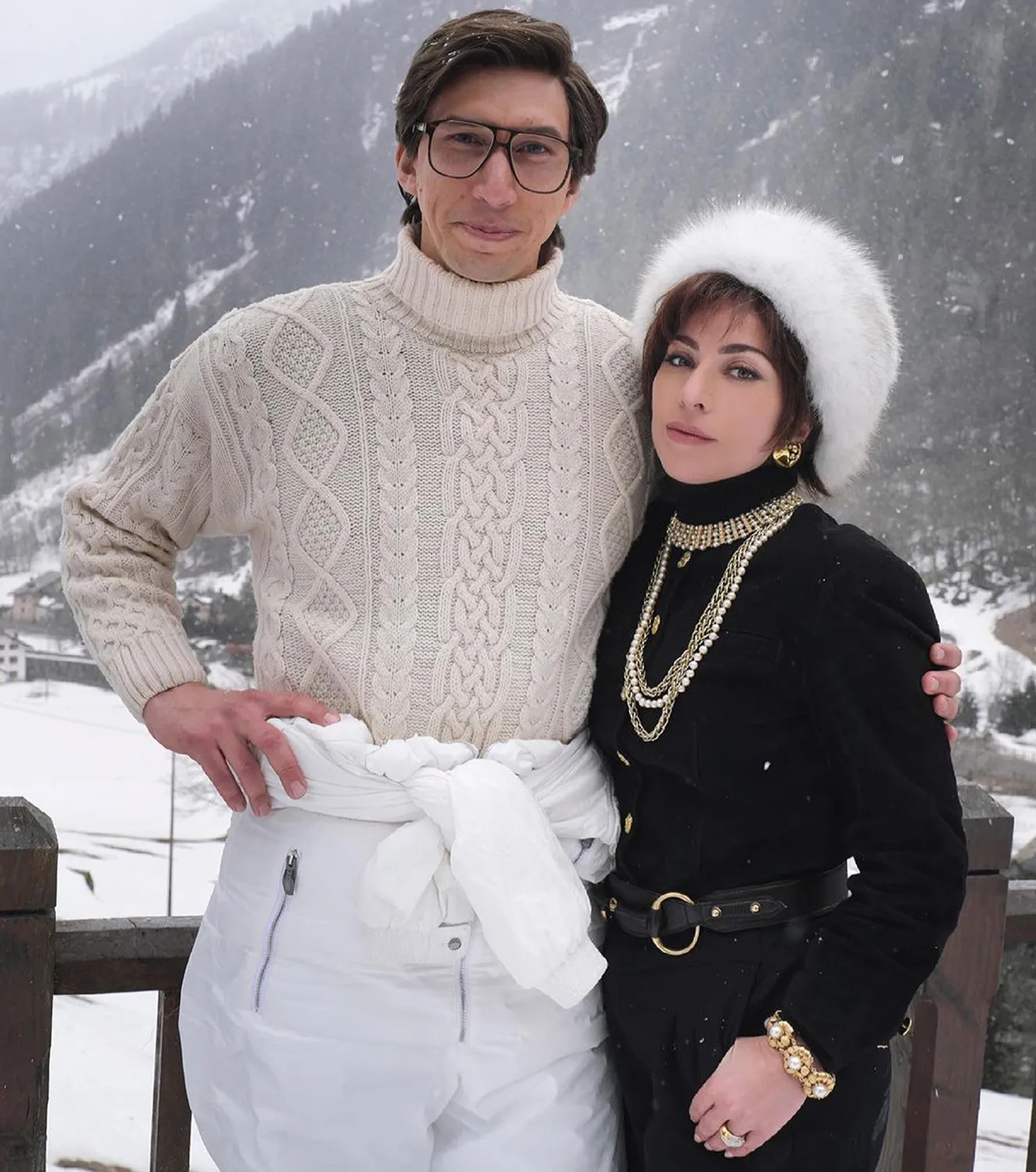 Lady Gaga and Adam Driver in House of Gucci (2021)