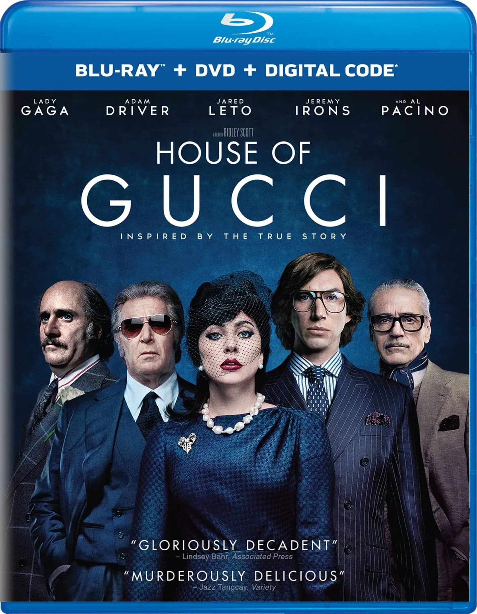 Al Pacino, Jeremy Irons, Jared Leto, Lady Gaga, and Adam Driver in House of Gucci (2021)