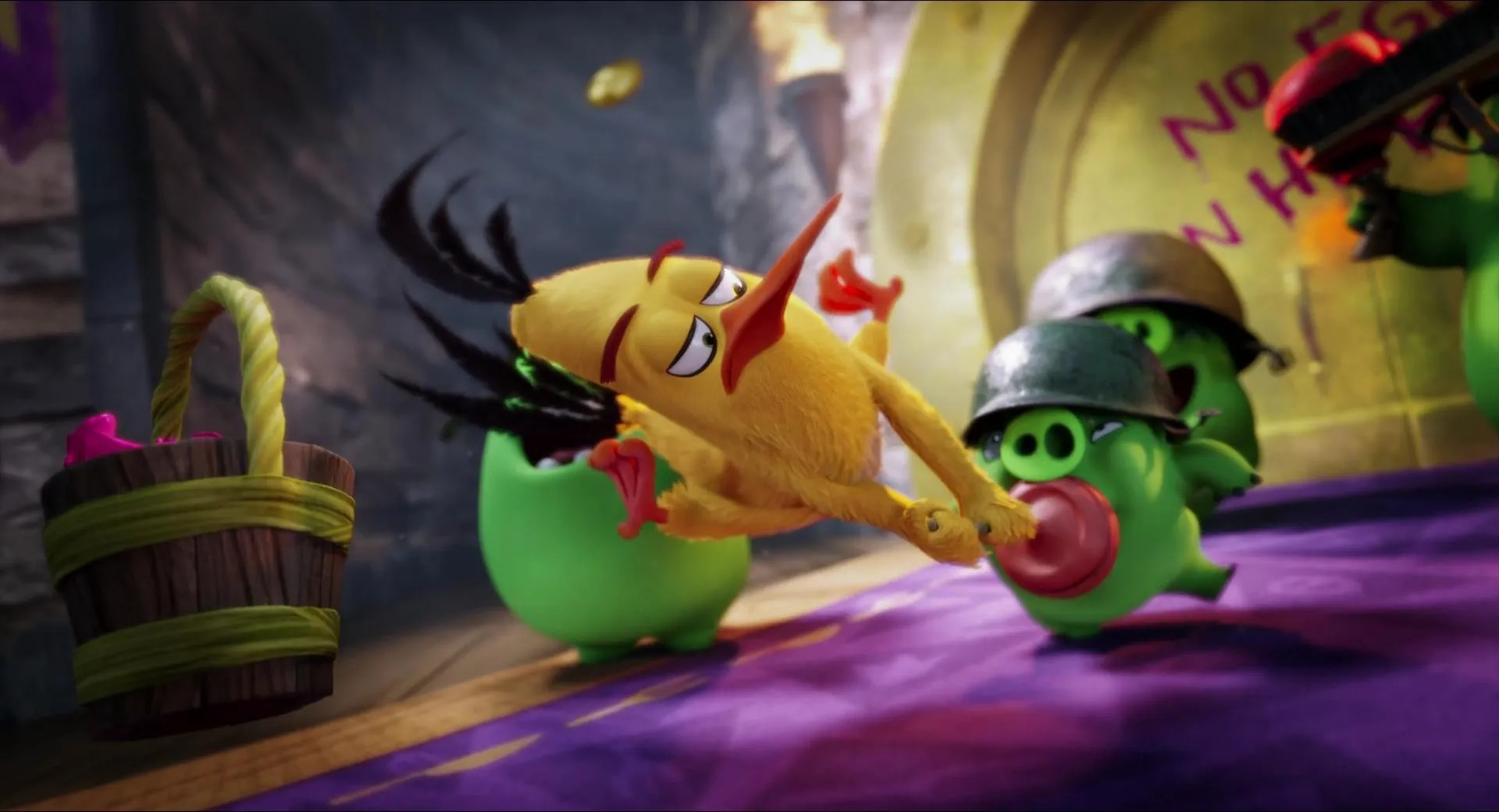 Ike Barinholtz, Fred Tatasciore, Josh Gad, and Matthew J. McCarthy in The Angry Birds Movie (2016)