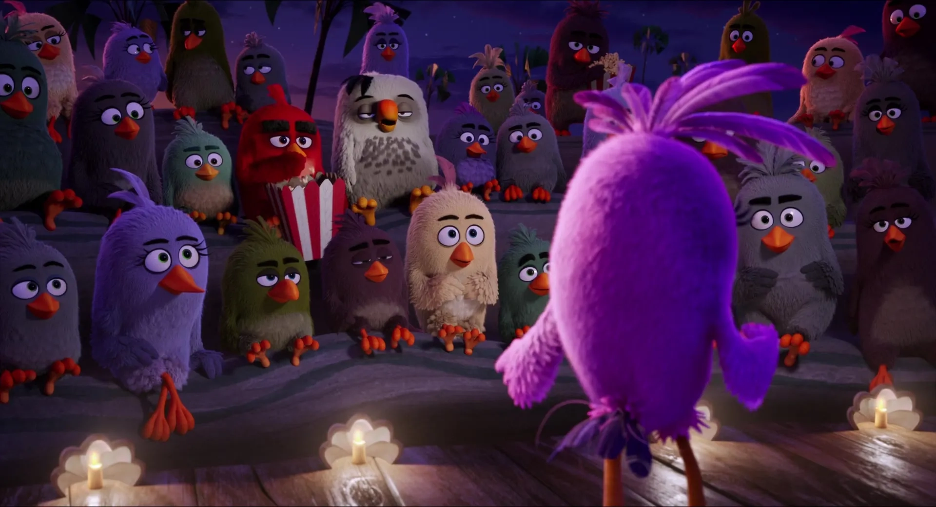 Tony Hale, Kate McKinnon, and Jason Sudeikis in The Angry Birds Movie (2016)