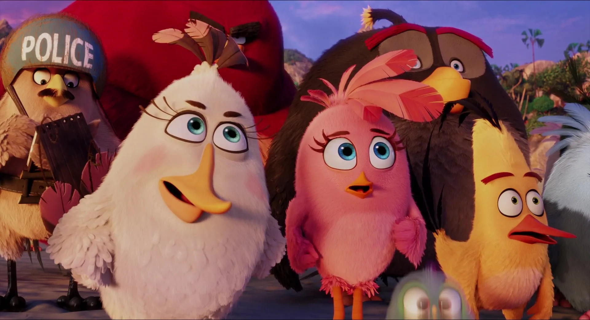 Sean Penn, Kate McKinnon, Maya Rudolph, Danny McBride, and Josh Gad in The Angry Birds Movie (2016)