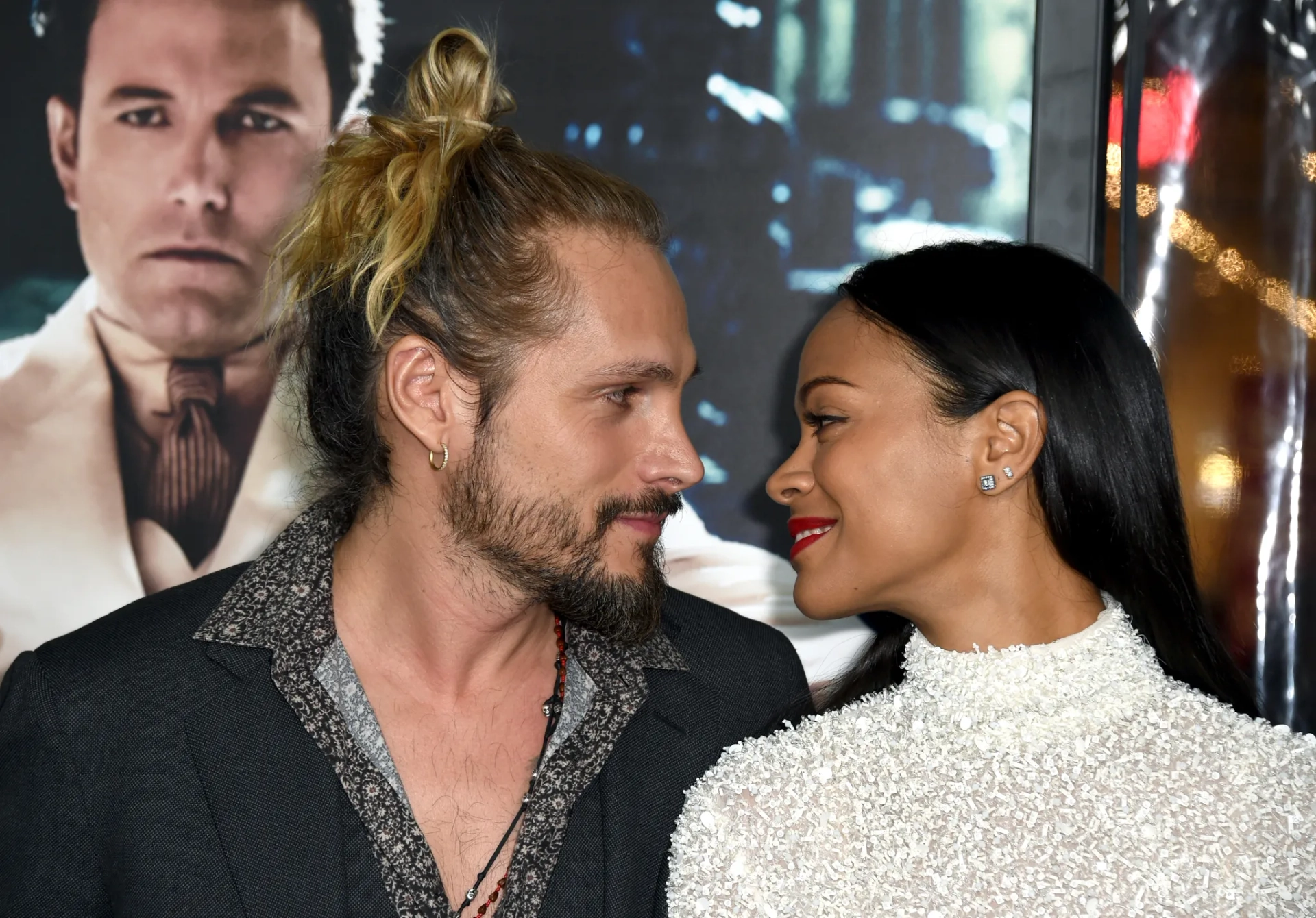 Zoe Saldana and Marco Perego at an event for Live by Night (2016)