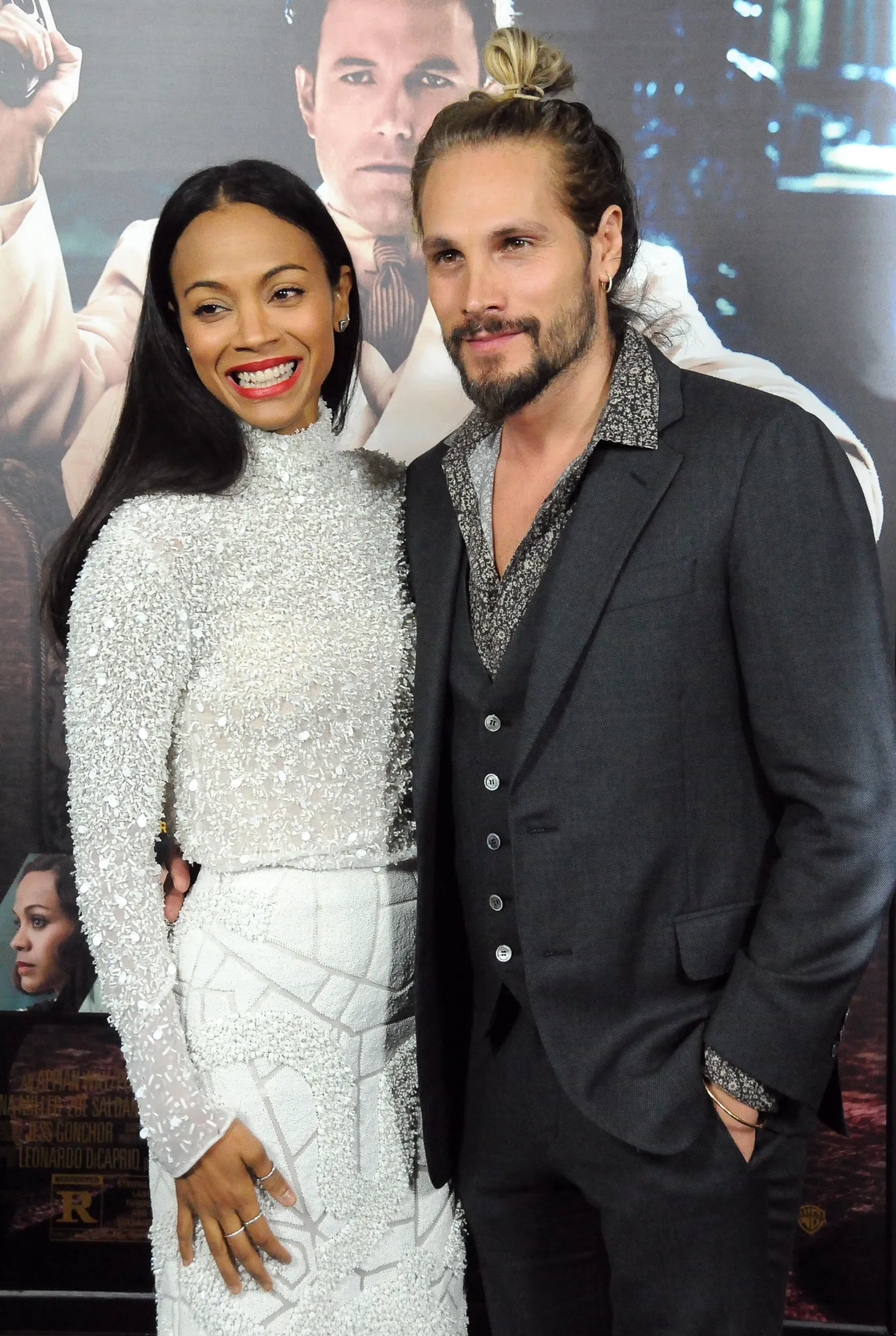 Zoe Saldana and Marco Perego at an event for Live by Night (2016)