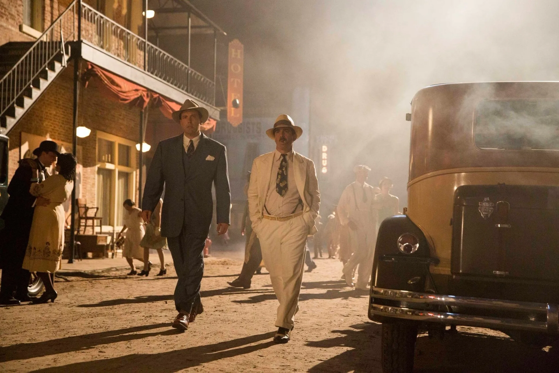 Ben Affleck and Chris Messina in Live by Night (2016)