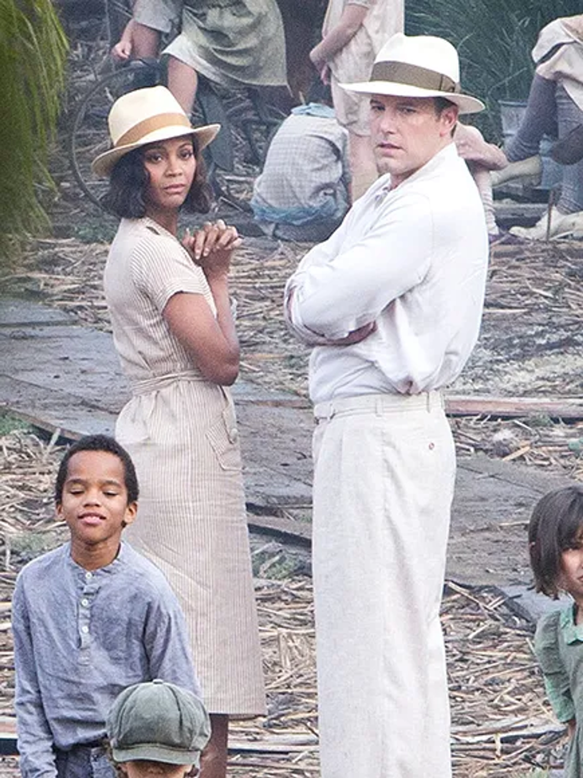 Ben Affleck and Zoe Saldana in Live by Night (2016)