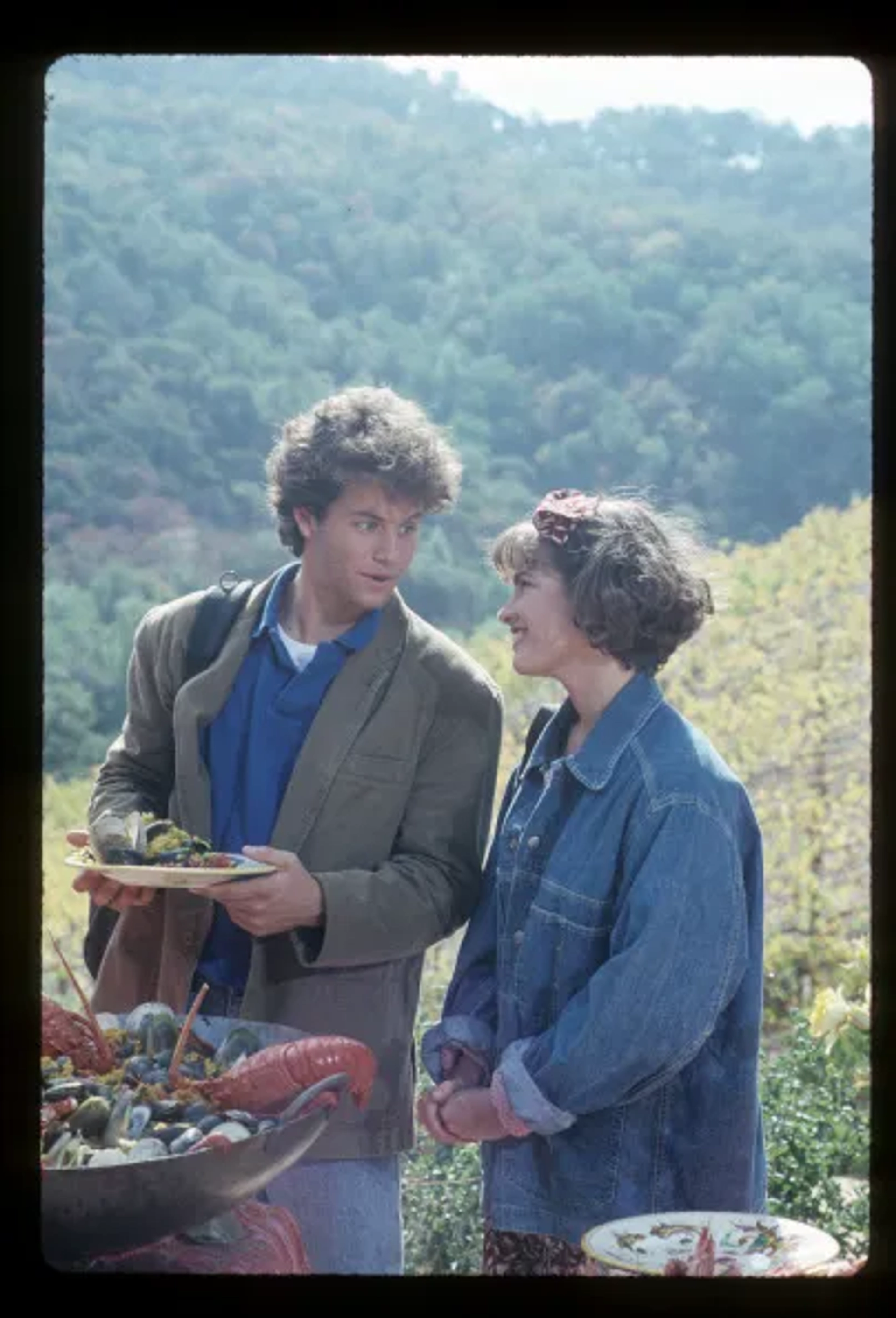 Heather Langenkamp and Kirk Cameron in Growing Pains (1985)