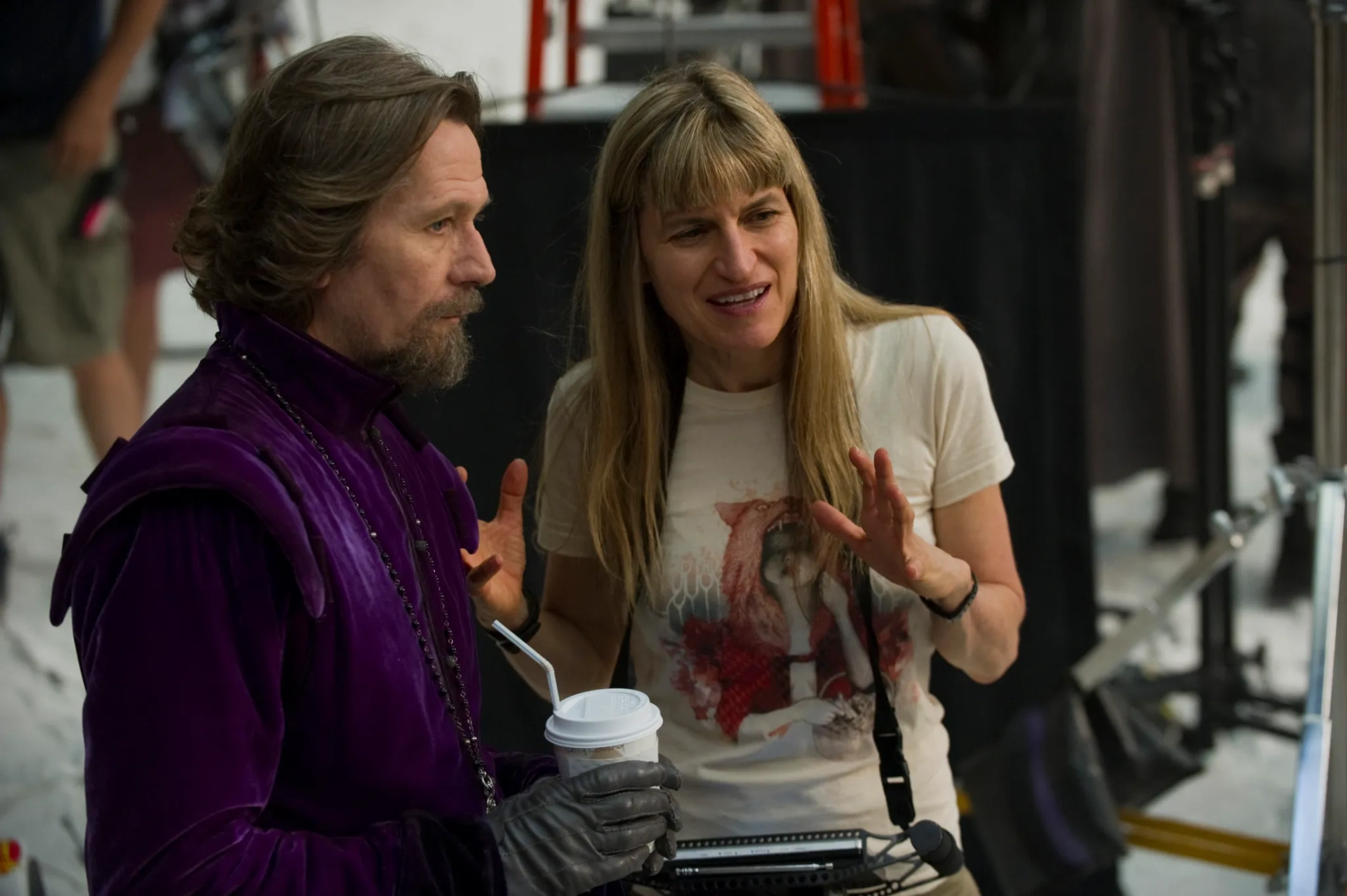 Gary Oldman and Catherine Hardwicke in Red Riding Hood (2011)