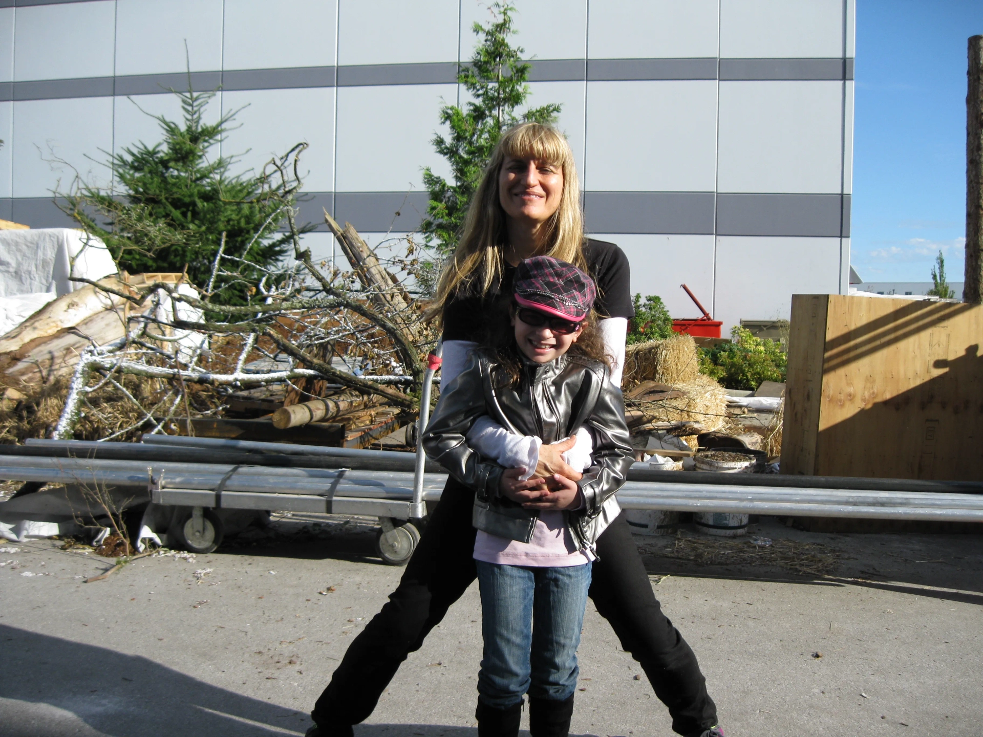 Dalila Bela & Dir. Catherine Hardwicke on the set of "Red Ridding Hood"