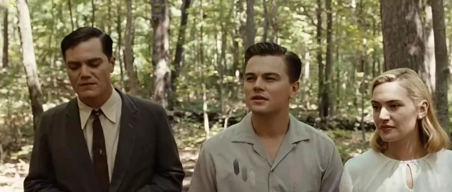 Leonardo DiCaprio, Kate Winslet, and Michael Shannon in Revolutionary Road (2008)