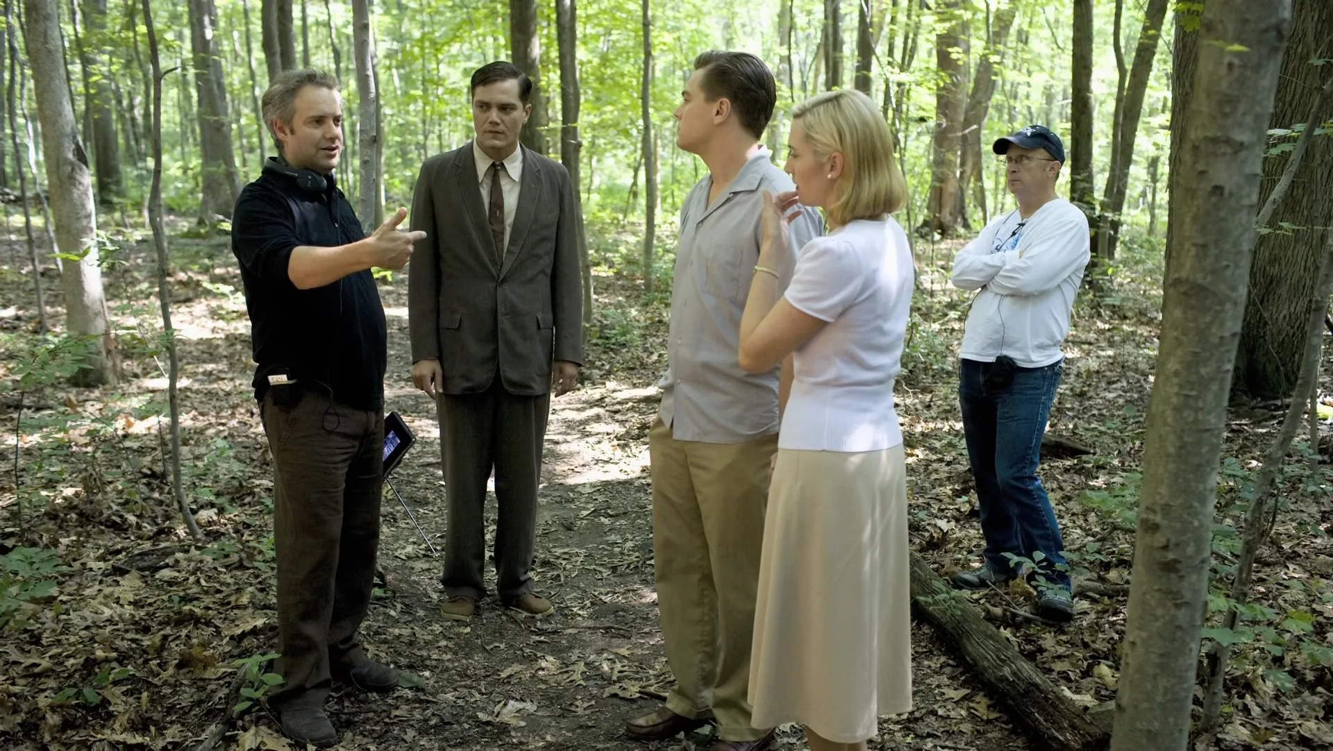 Leonardo DiCaprio, Kate Winslet, Sam Mendes, and Michael Shannon in Revolutionary Road (2008)