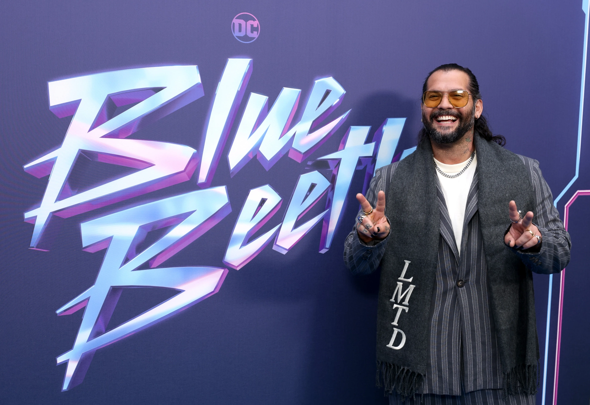 Angel Manuel Soto at an event for Blue Beetle (2023)