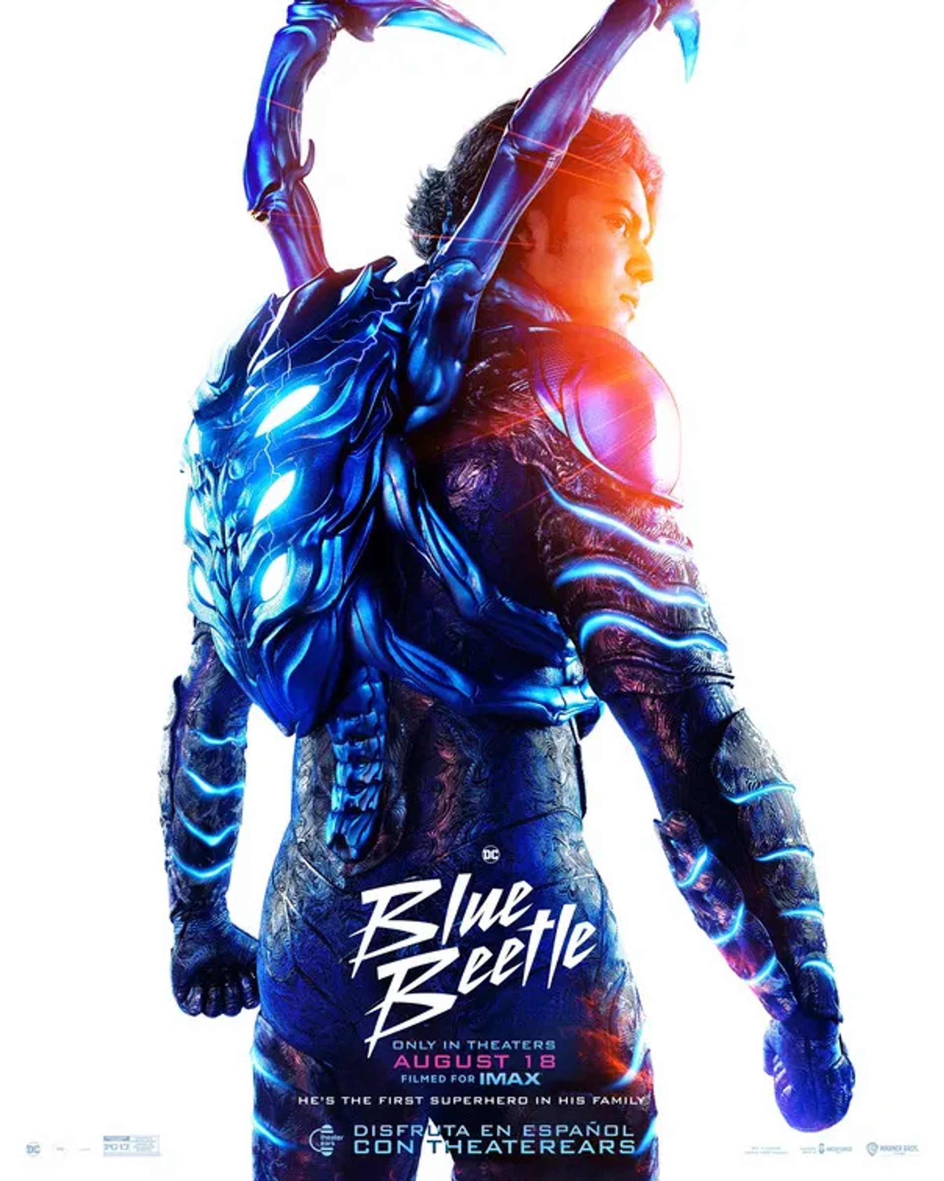 Becky G and Xolo Maridueña in Blue Beetle (2023)