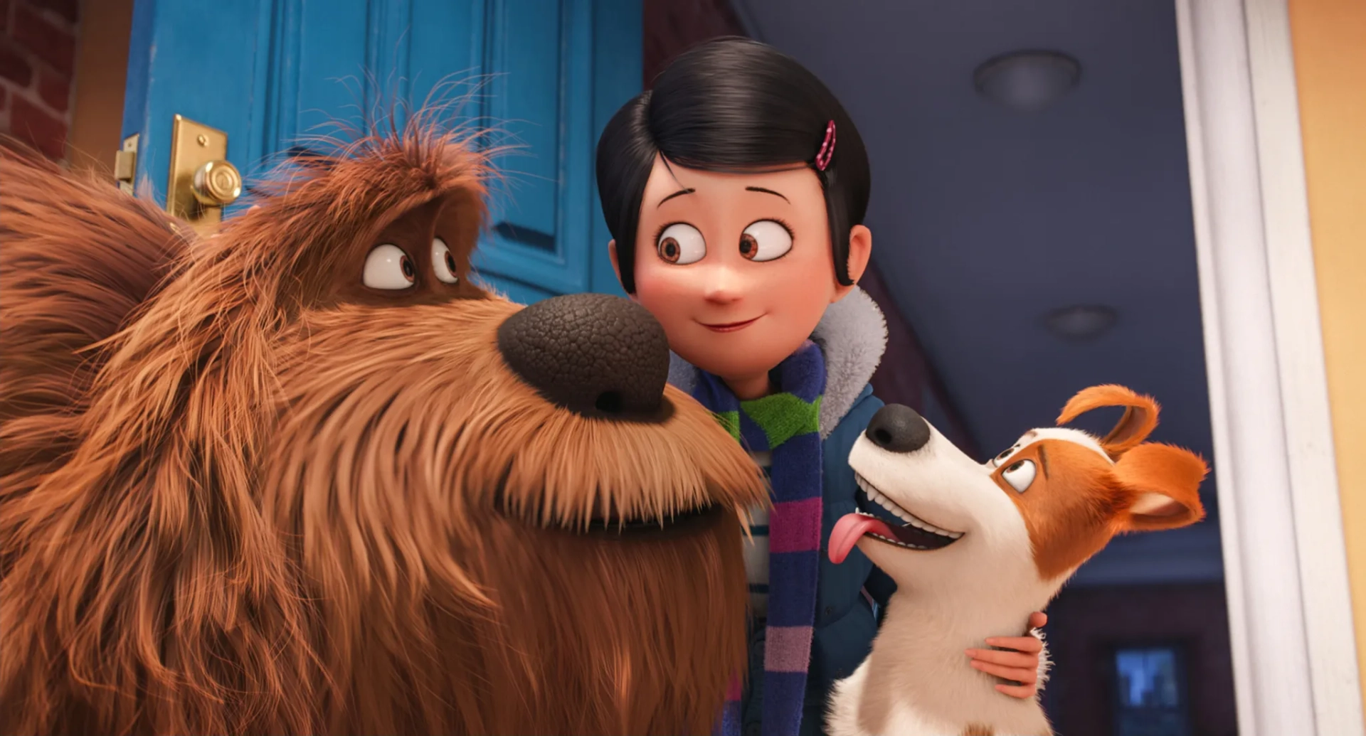 Louis C.K., Eric Stonestreet, and Ellie Kemper in The Secret Life of Pets (2016)