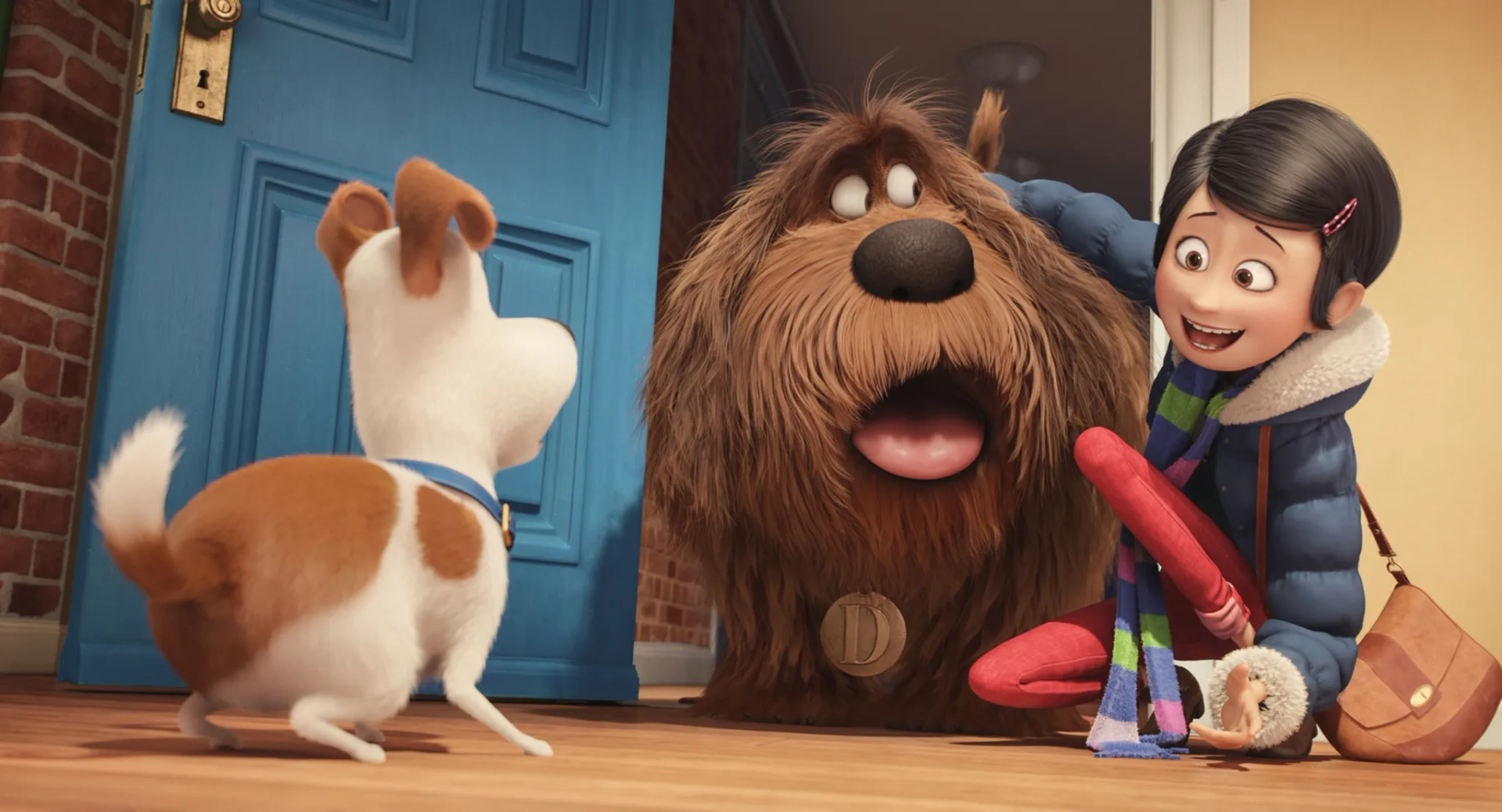 Louis C.K., Eric Stonestreet, and Ellie Kemper in The Secret Life of Pets (2016)