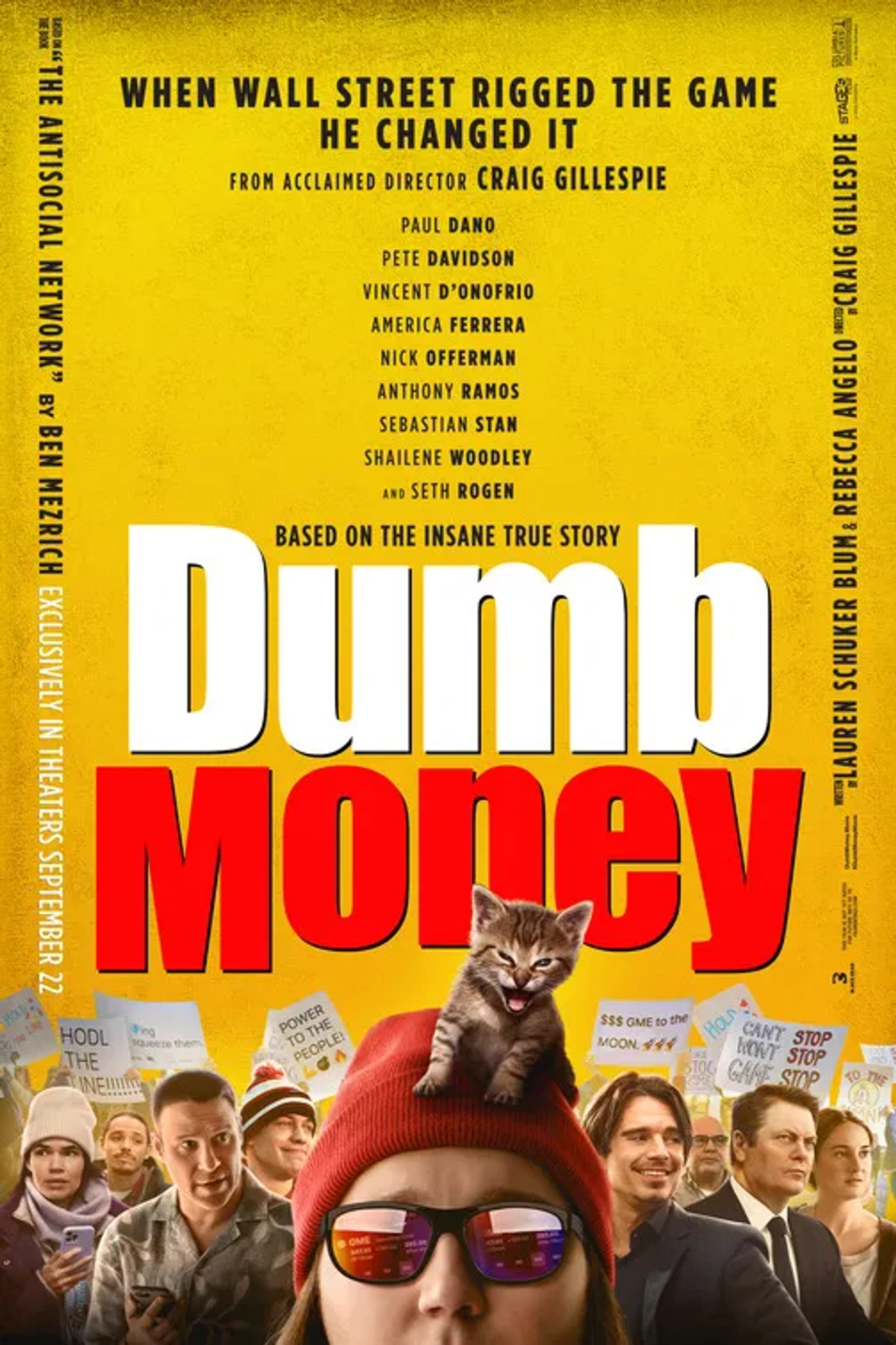 Vincent D'Onofrio, Paul Dano, Pete Davidson, Nick Offerman, Seth Rogen, Shailene Woodley, America Ferrera, Sebastian Stan, and Anthony Ramos in Dumb Money (2023)