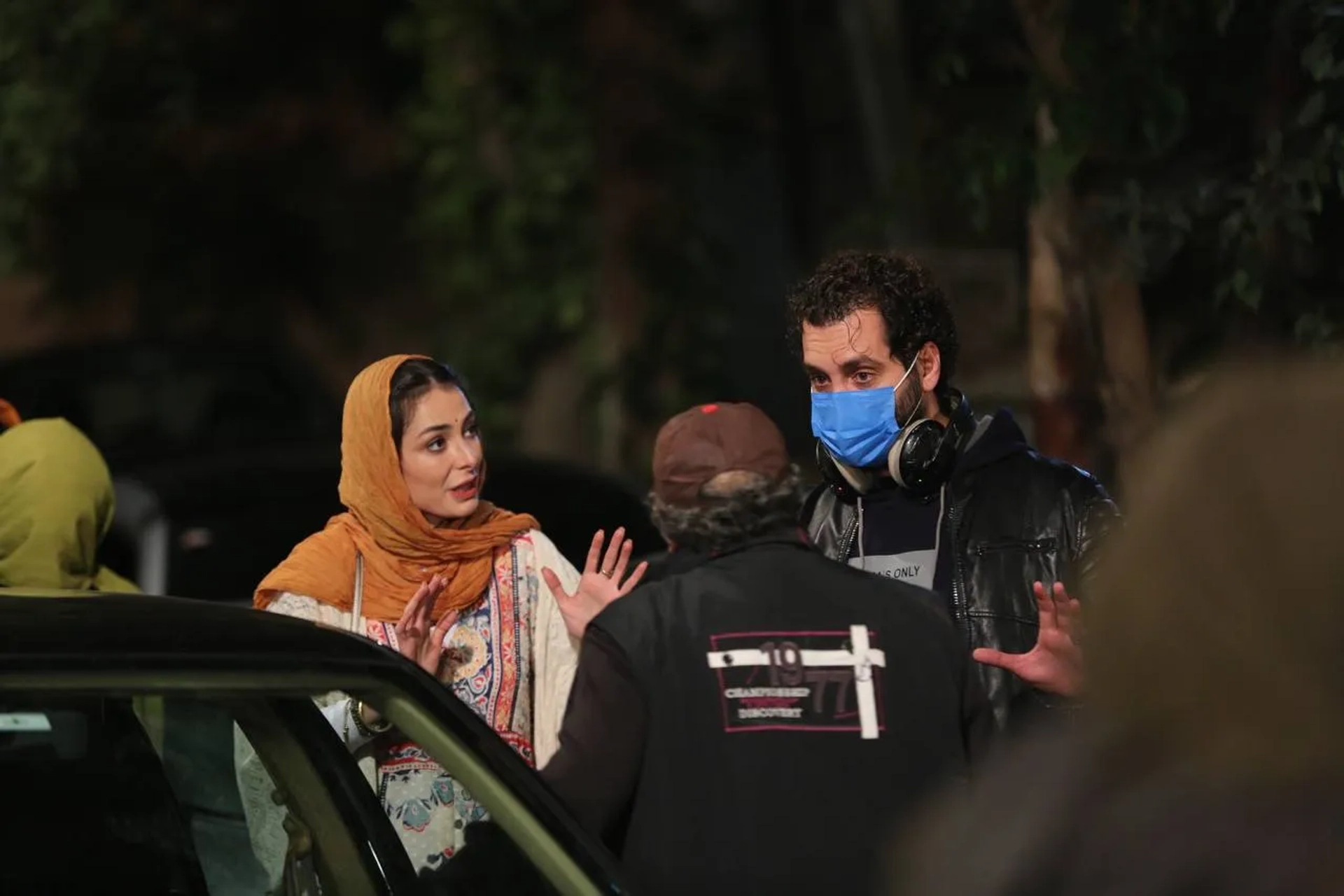 Mohammad Reza Sharifinia, Tara Attar, and Mehdi Khosravi in Angel Street Bride (2021)