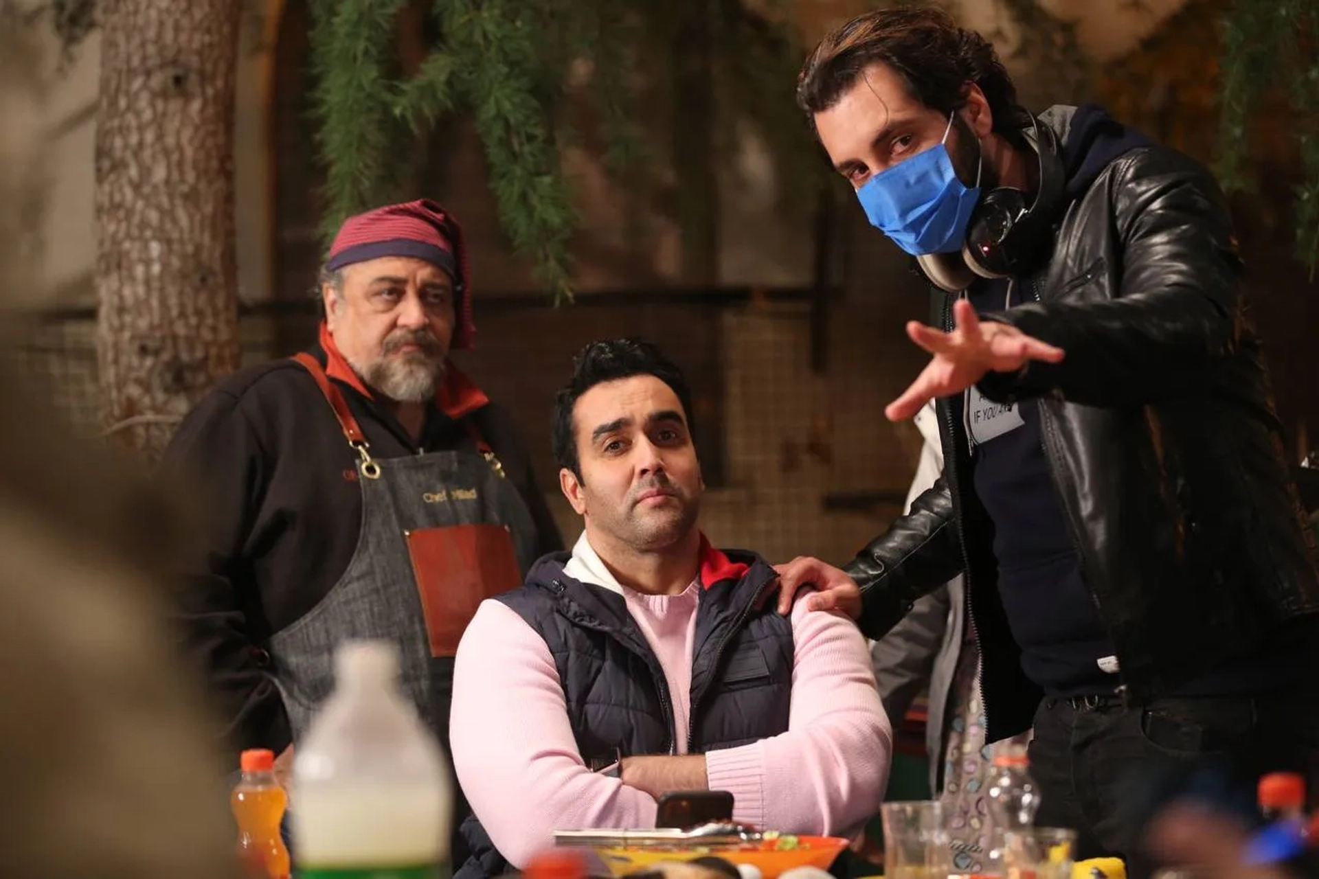 Mohammad Reza Sharifinia, Pouria Poursorkh, and Mehdi Khosravi in Angel Street Bride (2021)