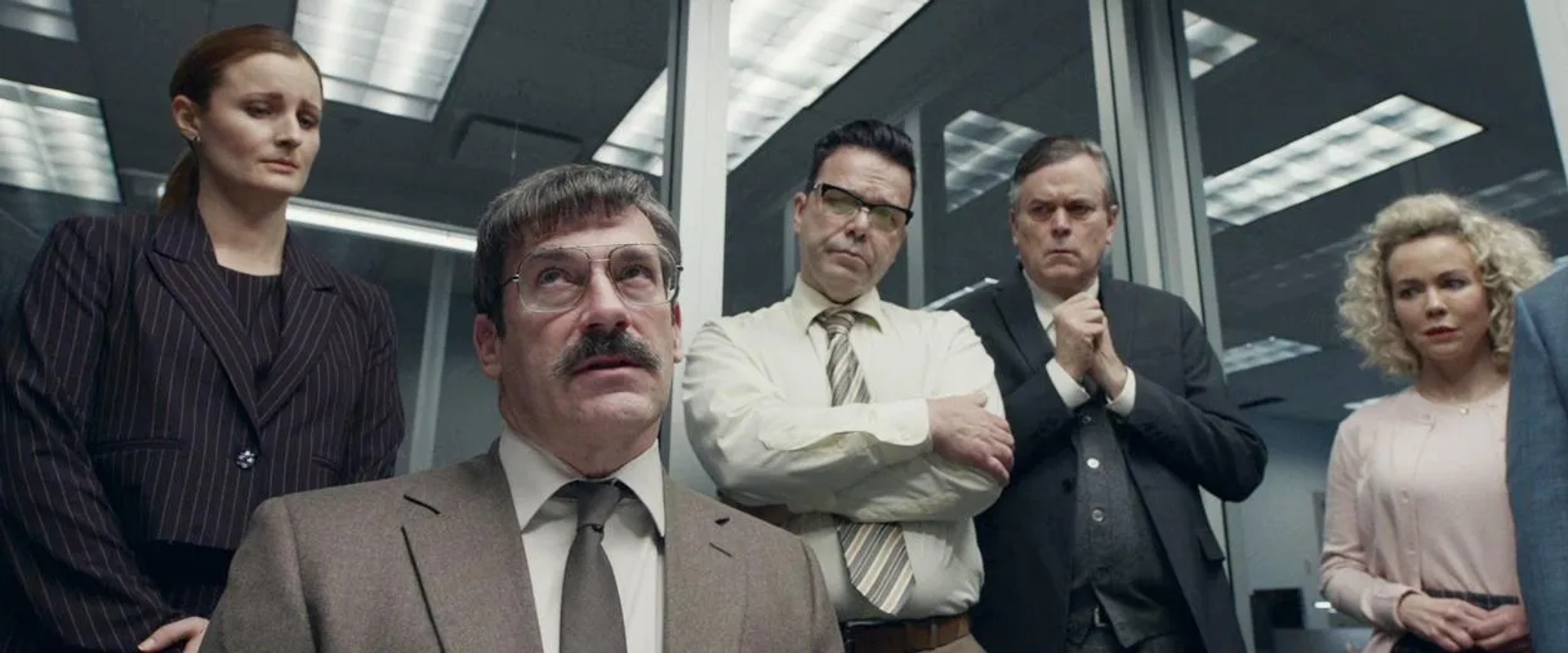 Jon Hamm, Shawn Macdonald, Bill Marchant, Allison Riley, and Kimberley Shoniker in Corner Office (2022)