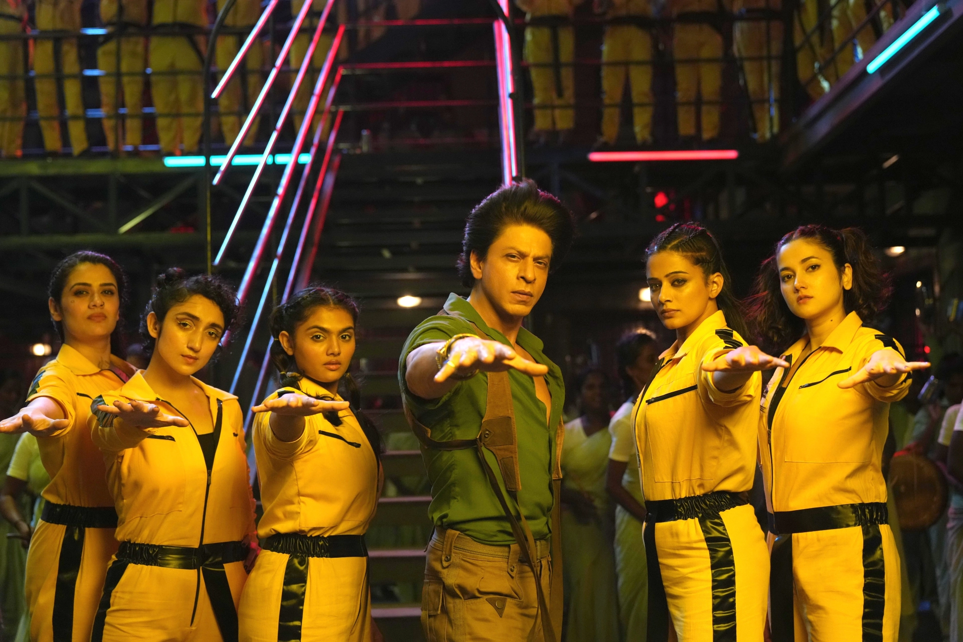 Shah Rukh Khan, Sanjeeta Bhattacharya, Priyamani, Girija Oak, and Lehar Khan in Jawan (2023)