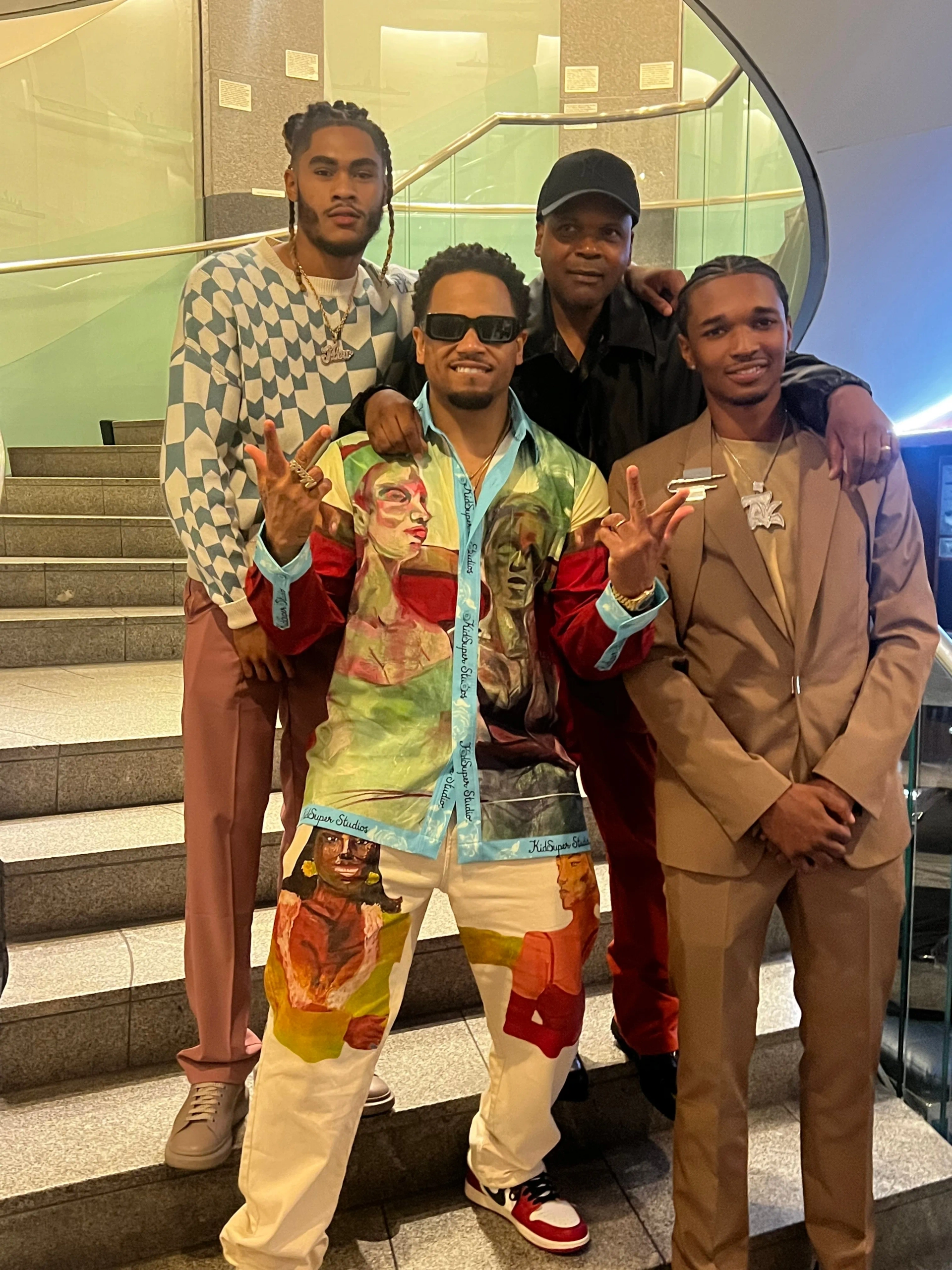 Javen Lewis, Reggie Rock Bythewood, Isaiah Hill, and Tristan Mack Wilds at the Apple TV+ "Swagger" Season 2 Juneteenth Screening in DC