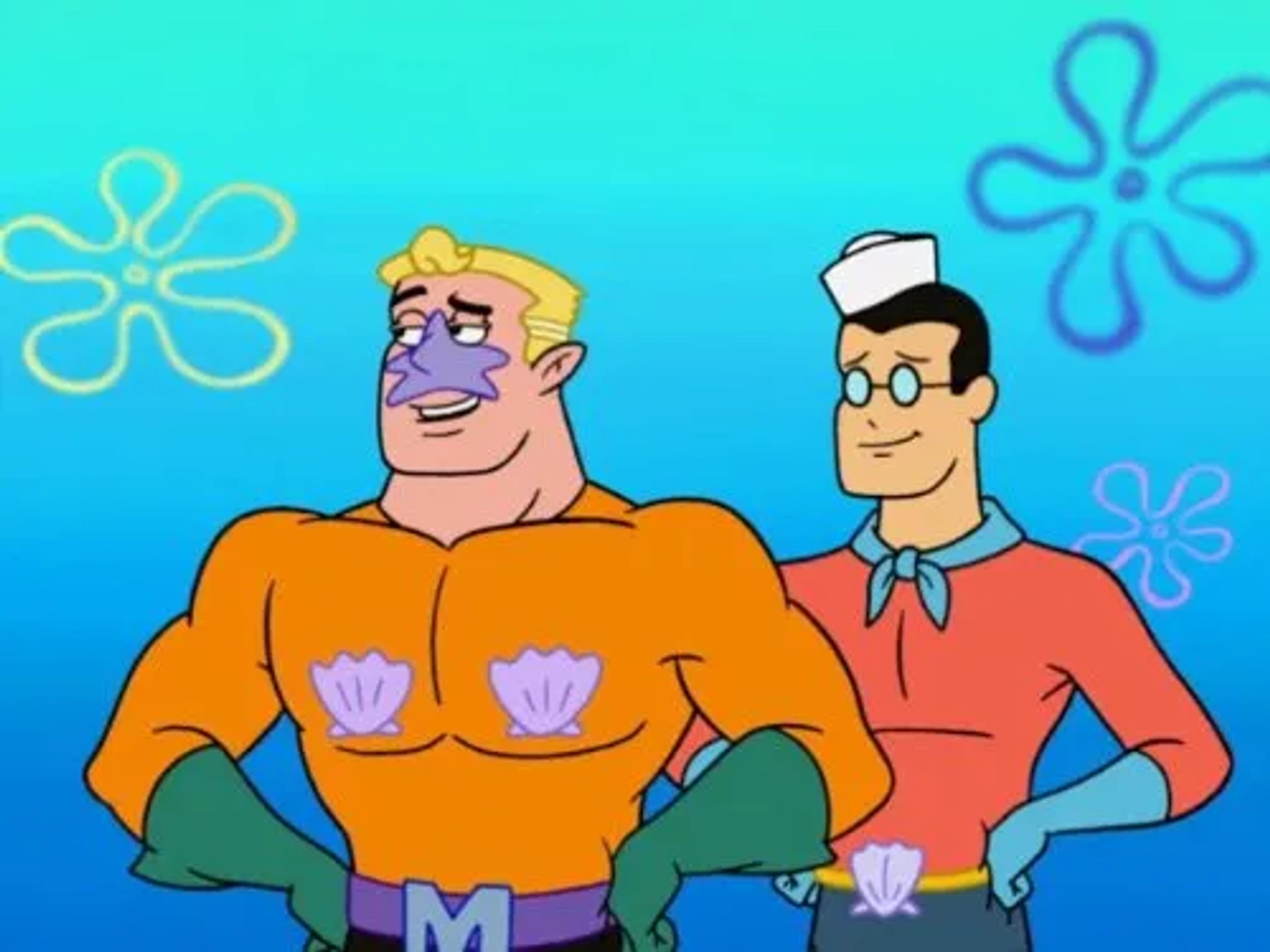 Adam West and Burt Ward in SpongeBob SquarePants (1999)