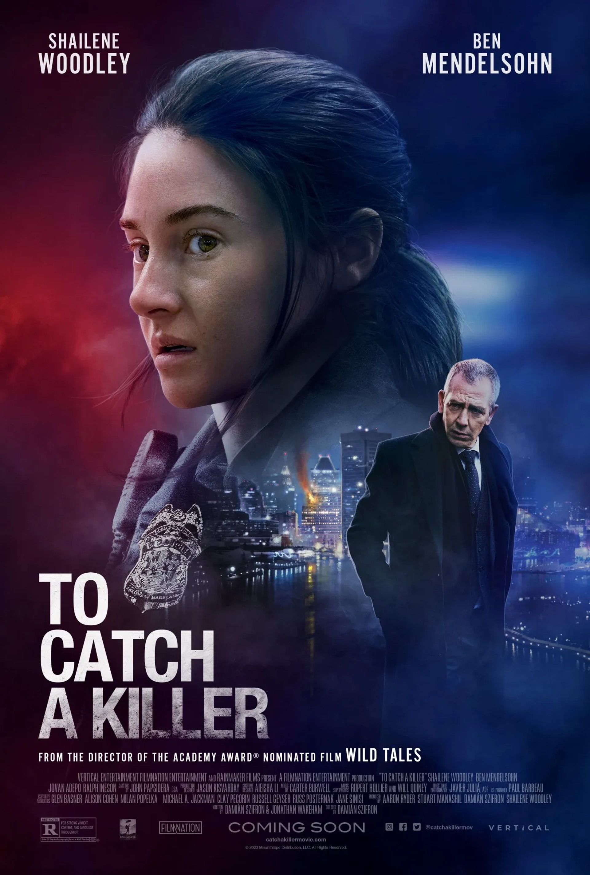 Ben Mendelsohn and Shailene Woodley in To Catch a Killer (2023)