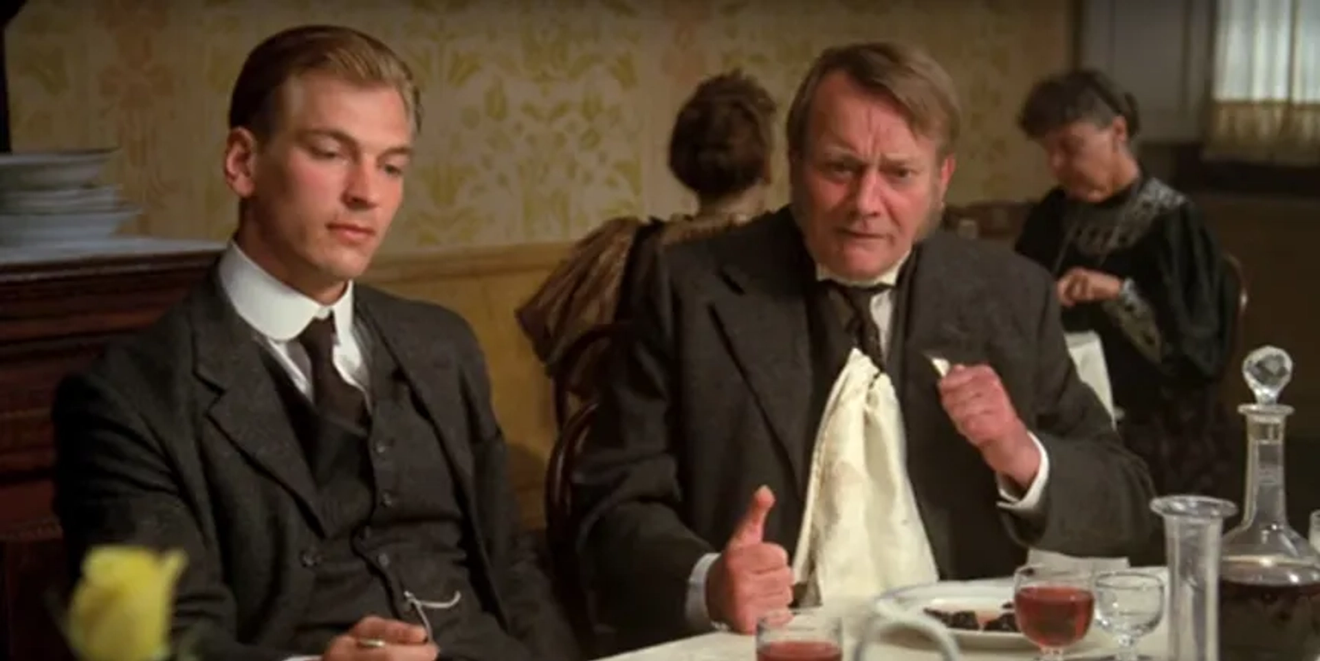 Denholm Elliott and Julian Sands in A Room with a View (1985)