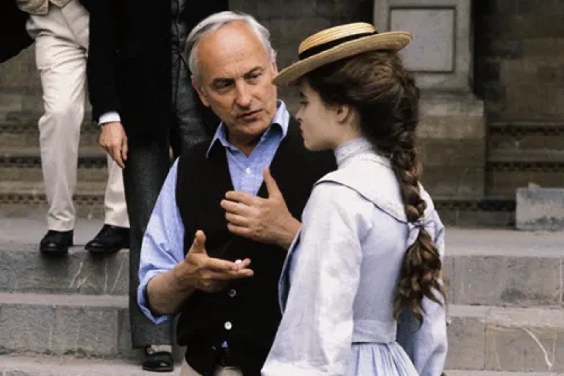 Helena Bonham Carter and James Ivory in A Room with a View (1985)