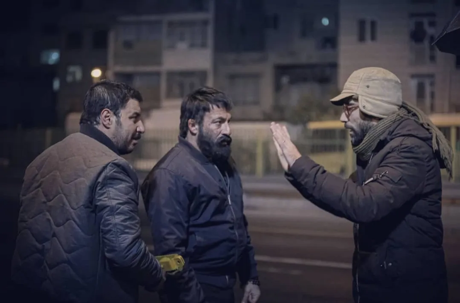 Javad Ezati, Amir Aghaee, and Mohammad Kart in Drown (2020)