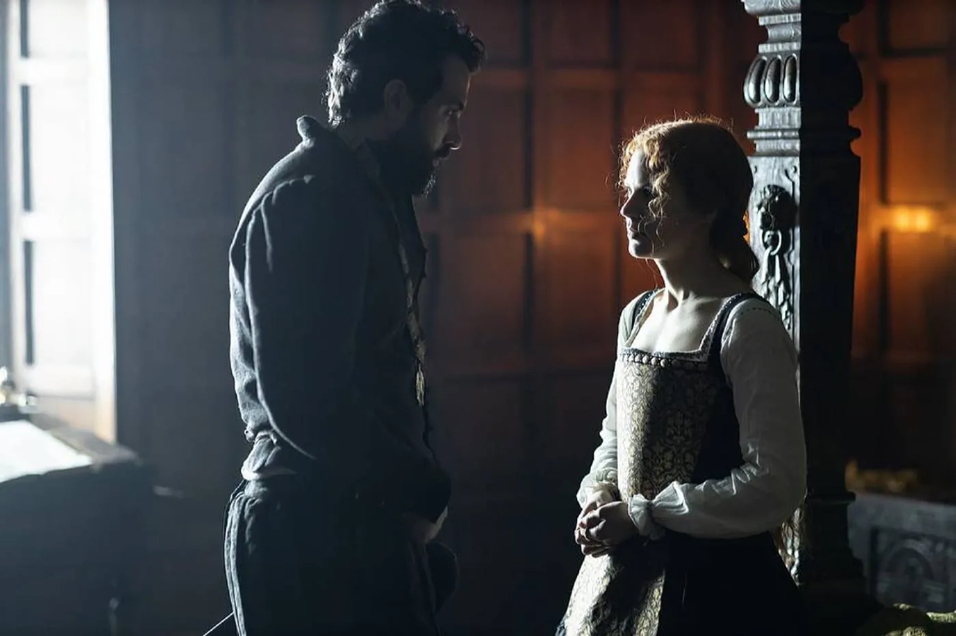 Alicia von Rittberg and Tom Cullen in Becoming Elizabeth (2022)