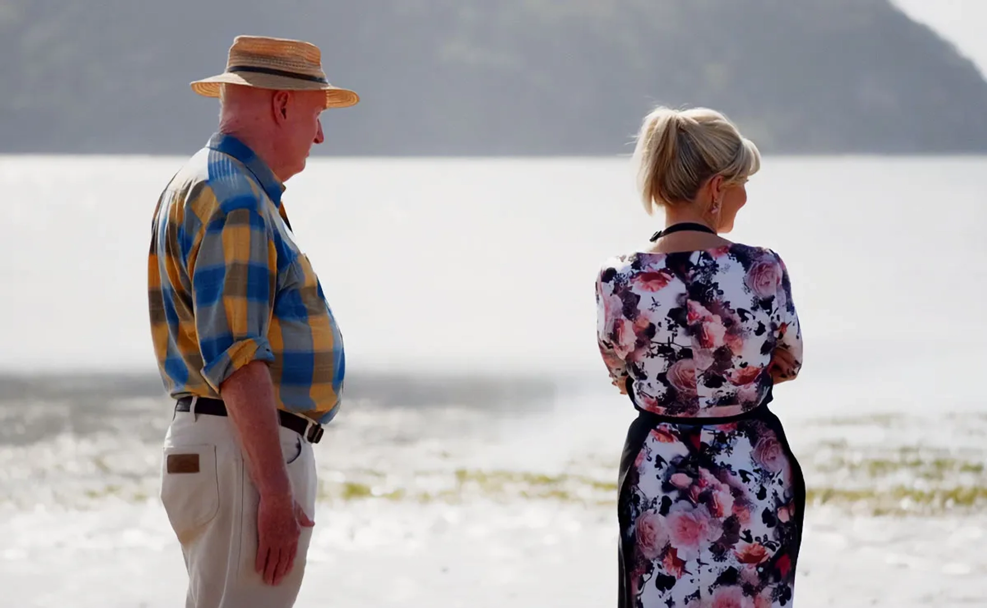 Ray Meagher and Emily Symons in Home and Away (1988)