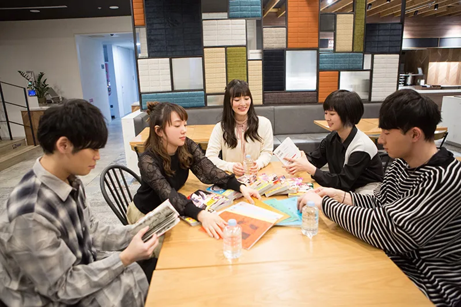 Makoto Furukawa, Yumiri Hanamori, Aoi Koga, Konomi Kohara, and Ryôta Suzuki at an event for Kaguya-sama: Love is War (2019)