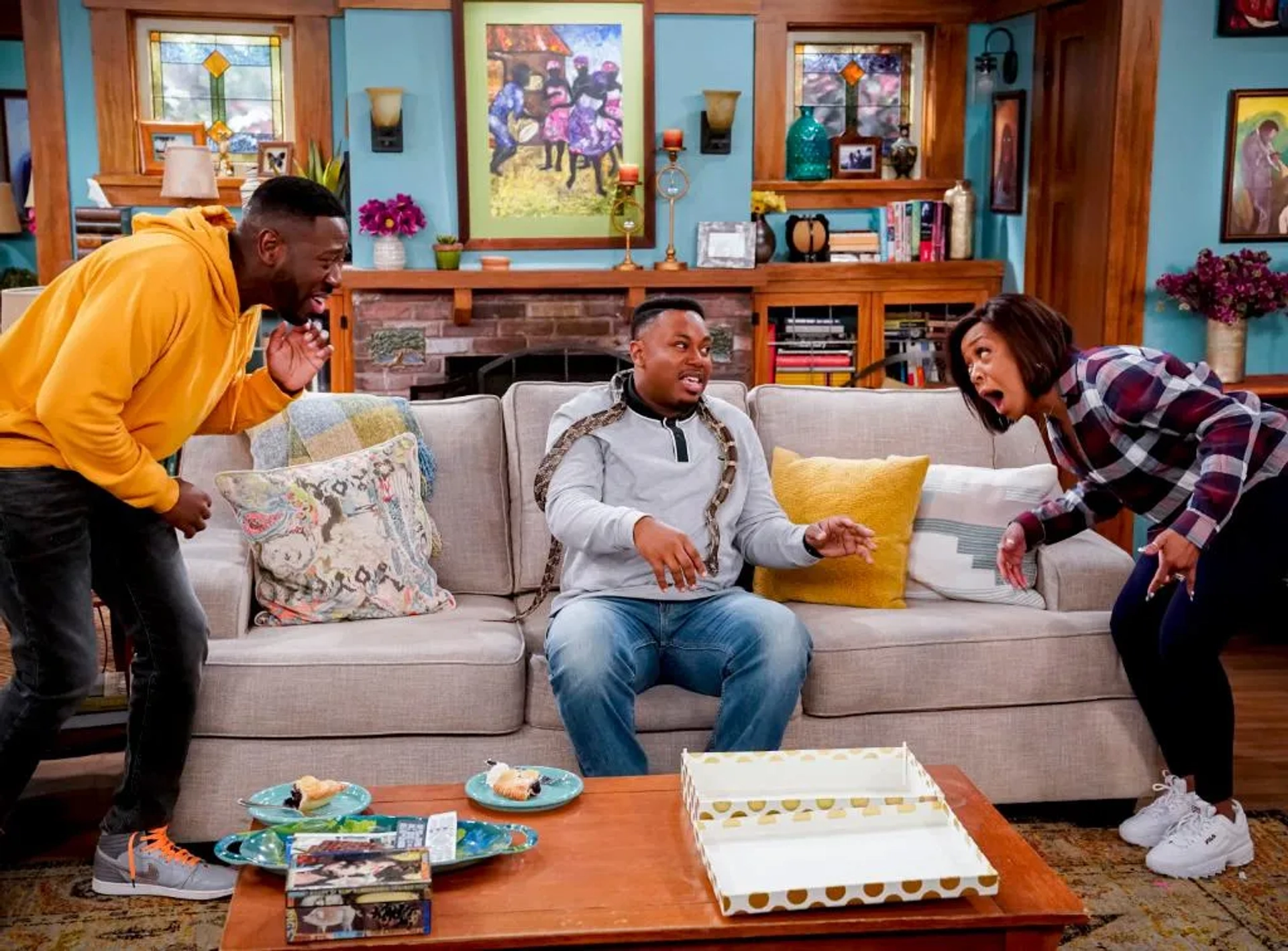 Tichina Arnold, Sheaun McKinney, and Marcel Spears in The Neighborhood: Welcome to the Team (2020)