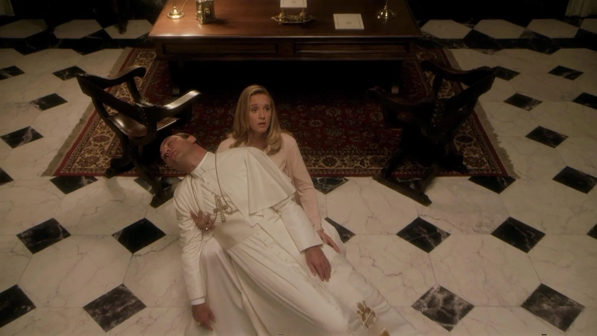 Jude Law and Ludivine Sagnier in The Young Pope (2016)