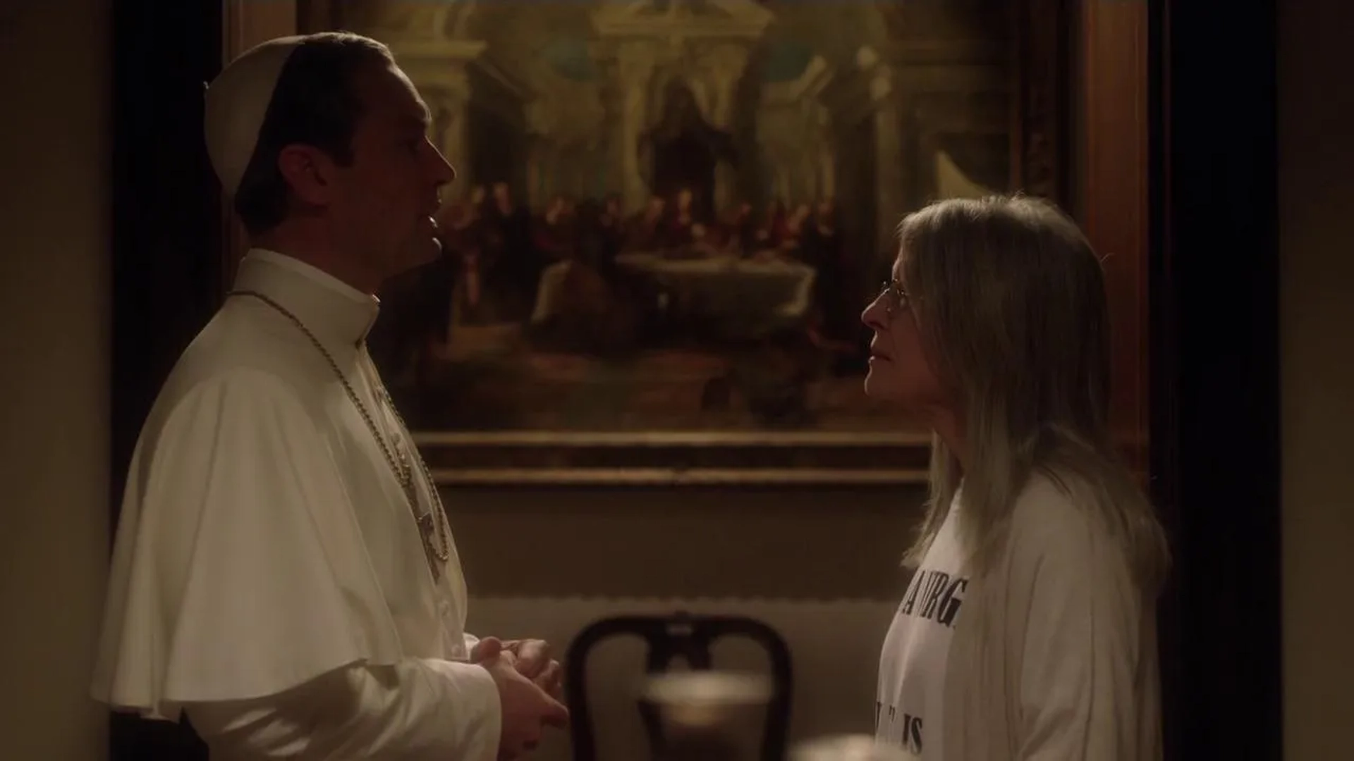 Jude Law and Diane Keaton in The Young Pope (2016)