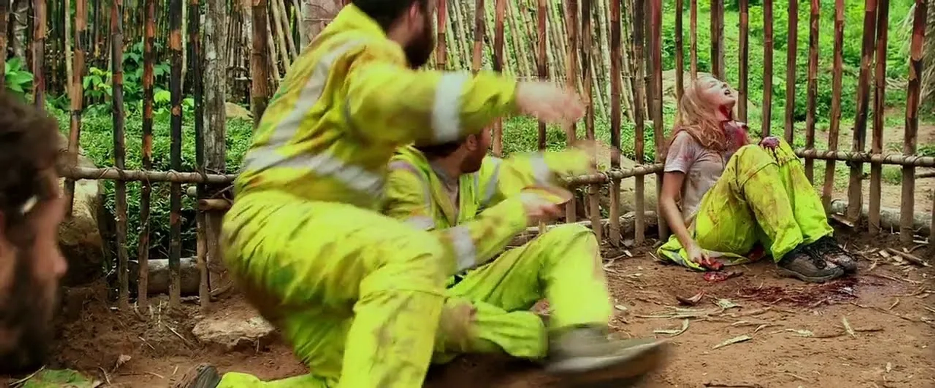 Daryl Sabara, Nicolás Martínez, and Kirby Bliss Blanton in The Green Inferno (2013)