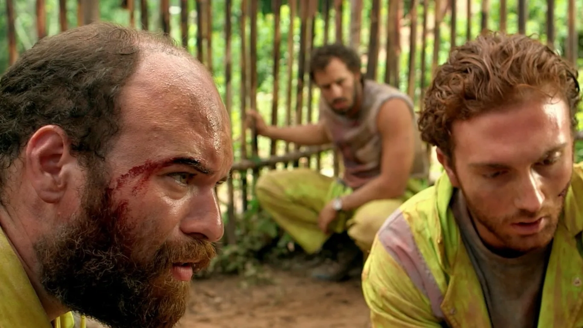 Daryl Sabara, Nicolás Martínez, and Ariel Levy in The Green Inferno (2013)