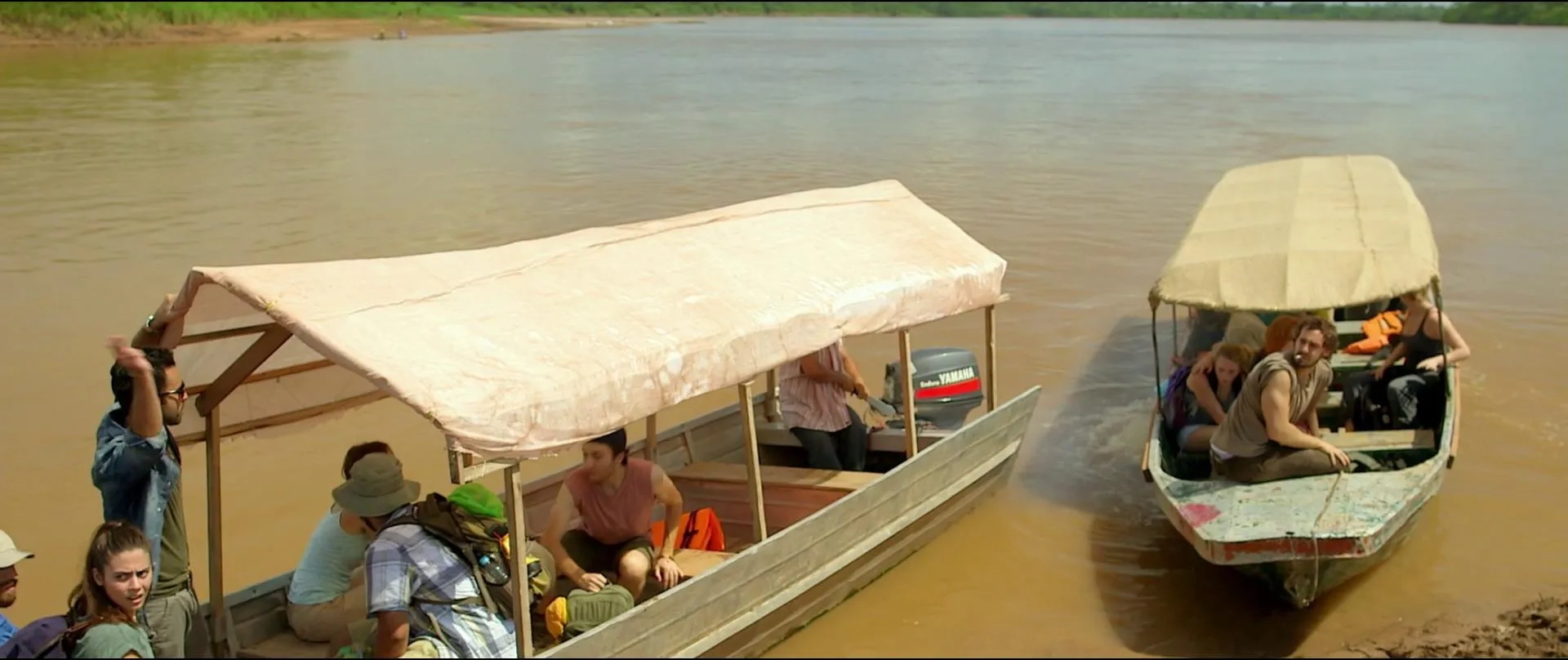 Nicolás Martínez, Magda Apanowicz, Ariel Levy, Ignacia Allamand, Matías López, and Aaron Burns in The Green Inferno (2013)