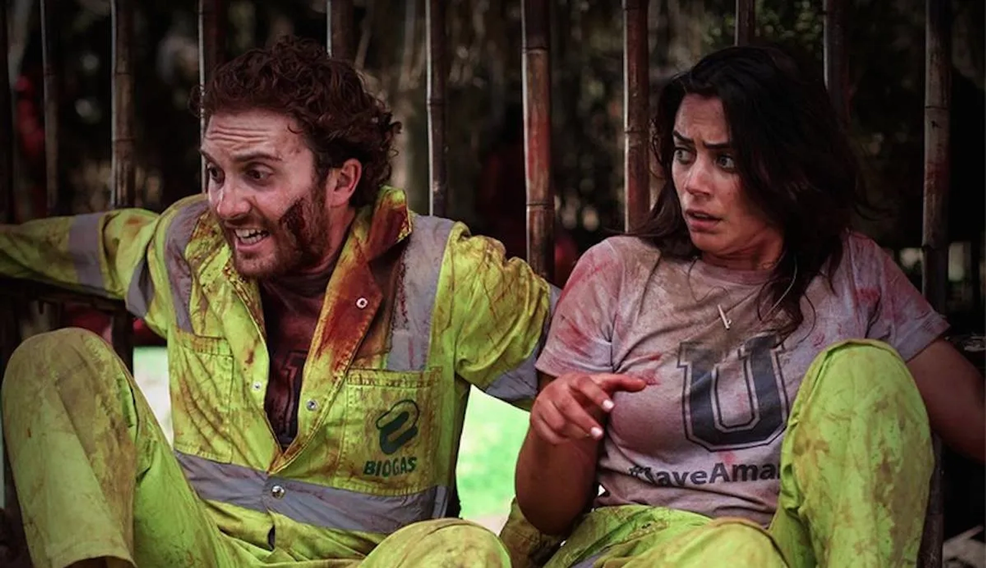 Daryl Sabara and Lorenza Izzo in The Green Inferno (2013)