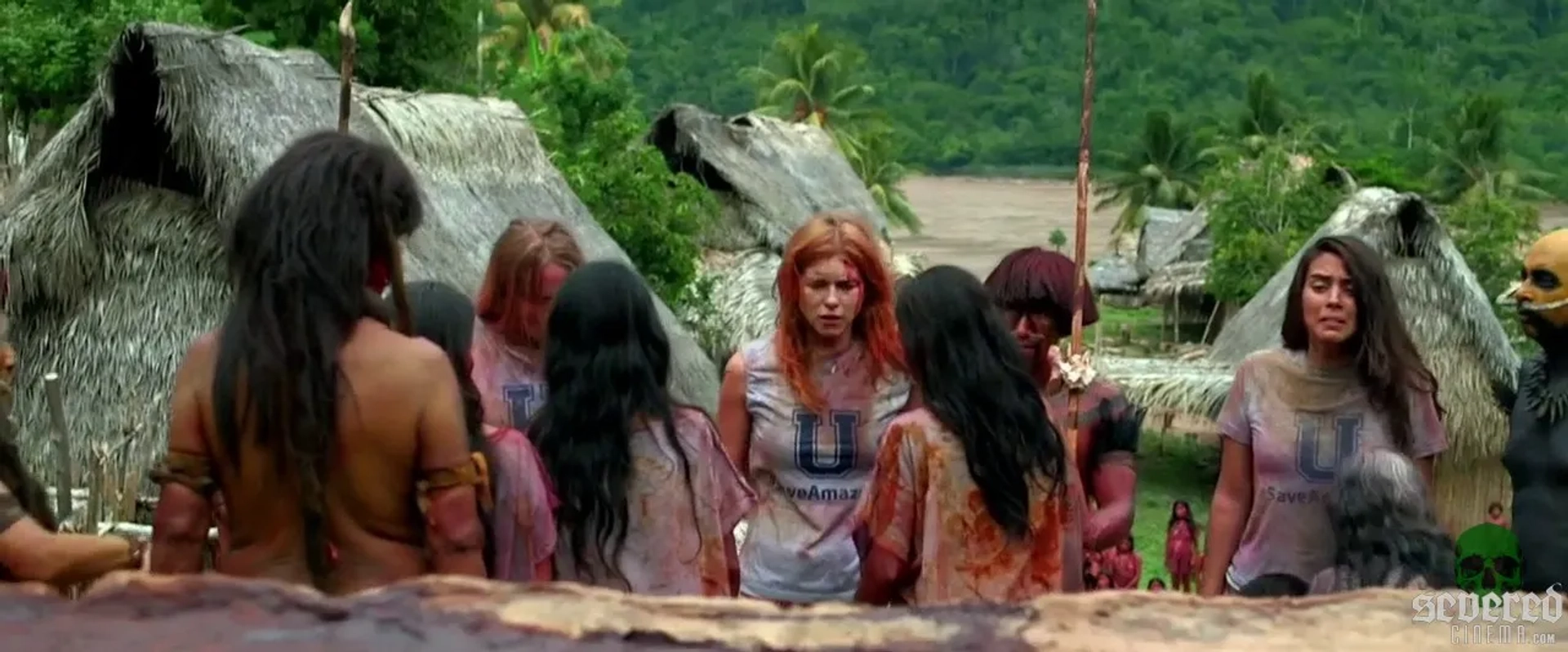 Ramón Llao, Magda Apanowicz, Kirby Bliss Blanton, and Lorenza Izzo in The Green Inferno (2013)