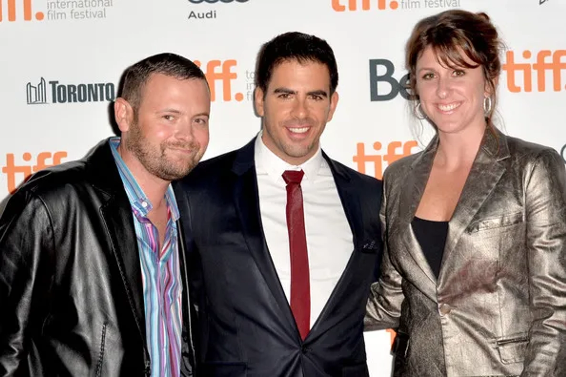 Eli Roth and Molly Conners at an event for The Green Inferno (2013)